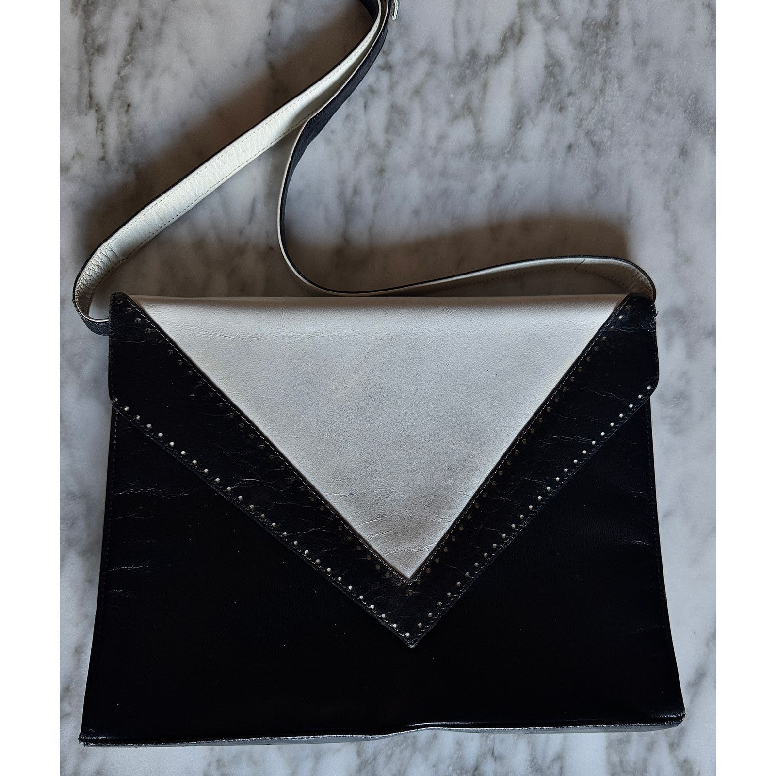 Bally BALLY Women's Black and White 2-Way Leather Shoulder Bag Size ONE SIZE - 2 Thumbnail
