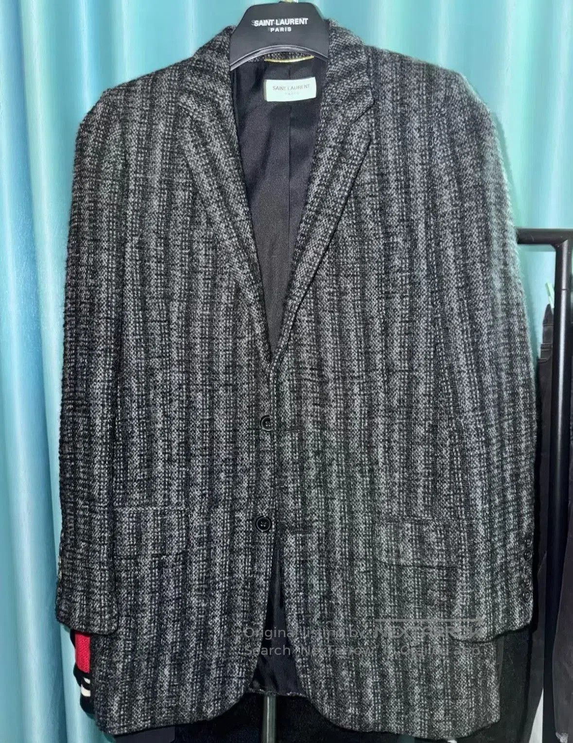 Saint Laurent Paris Saint Laurent 15FW Gray Pinstripe Wool Blazer. Size US M / EU 48-50 / 2 - 1 Thumbnail