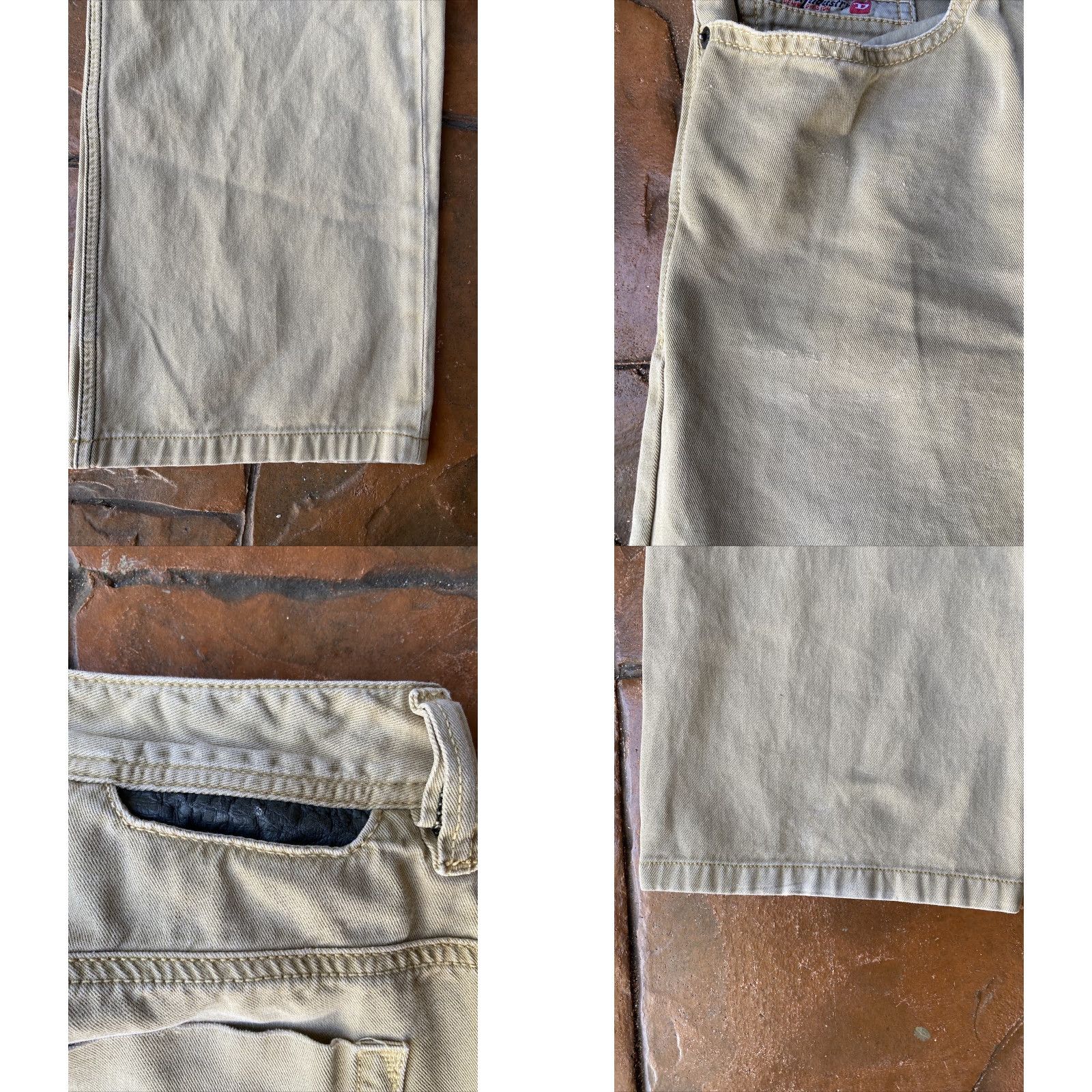 Diesel VINTAGE Diesel Safado Jeans Mens 36 Tan Regular Slim Straight Button Fly 100% Cotton Brown Denim Straight Jeans Mens 90s Theme Size US 36 / EU 52 - 8 Thumbnail