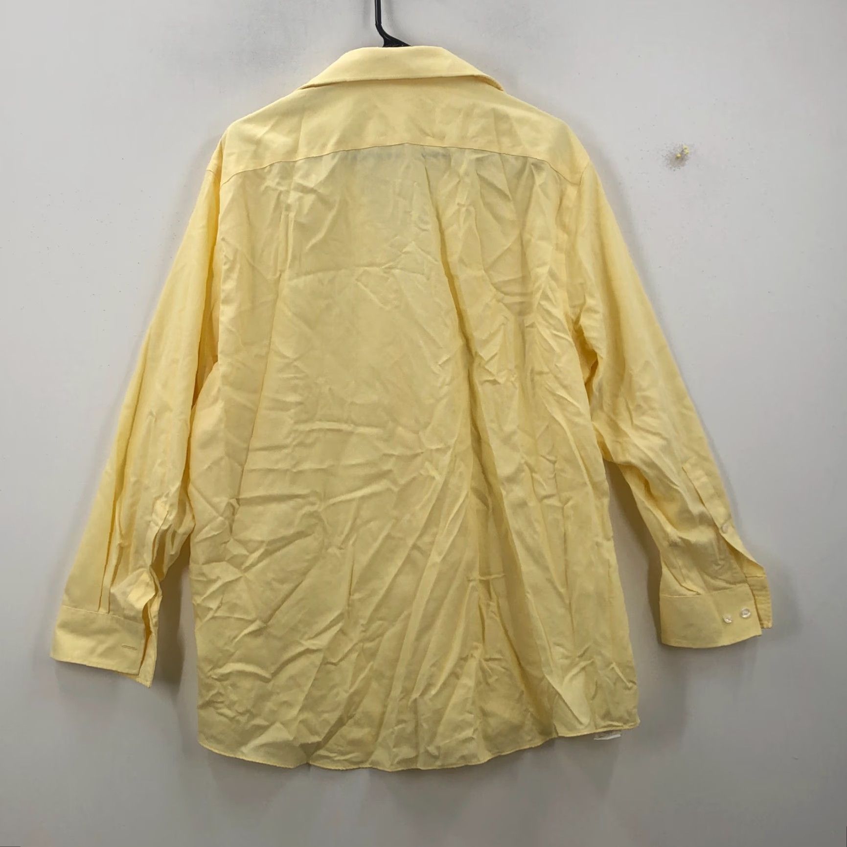 Michael Kors Michael Kors Mens Dress Shirt Shirt Yellow Long Sleeve Button-Down 17.5 32/33 Adult Regular Chest 52in Cotton 30.5in Size US XL / EU 56 / 4 - 2 Thumbnail