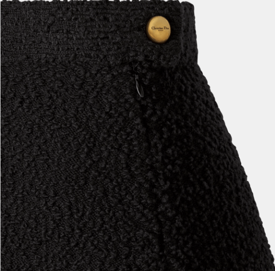 Dior o1w1db11225 454J03 Flared Mini Skirt in Black Size 26" / US 2 / IT 38 - 3 Thumbnail