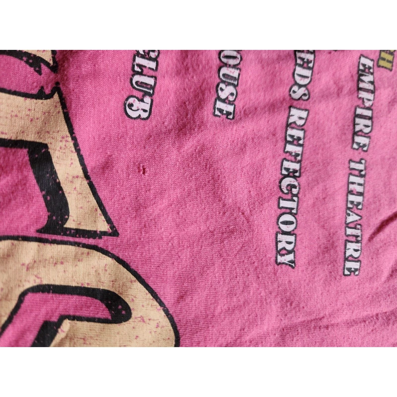 Doublet Womens THE ROLLING STONES UK TOUR 1977 Double Sided Distressed T Shirt Pink XL Size XL / US 12-14 / IT 48-50 - 4 Thumbnail