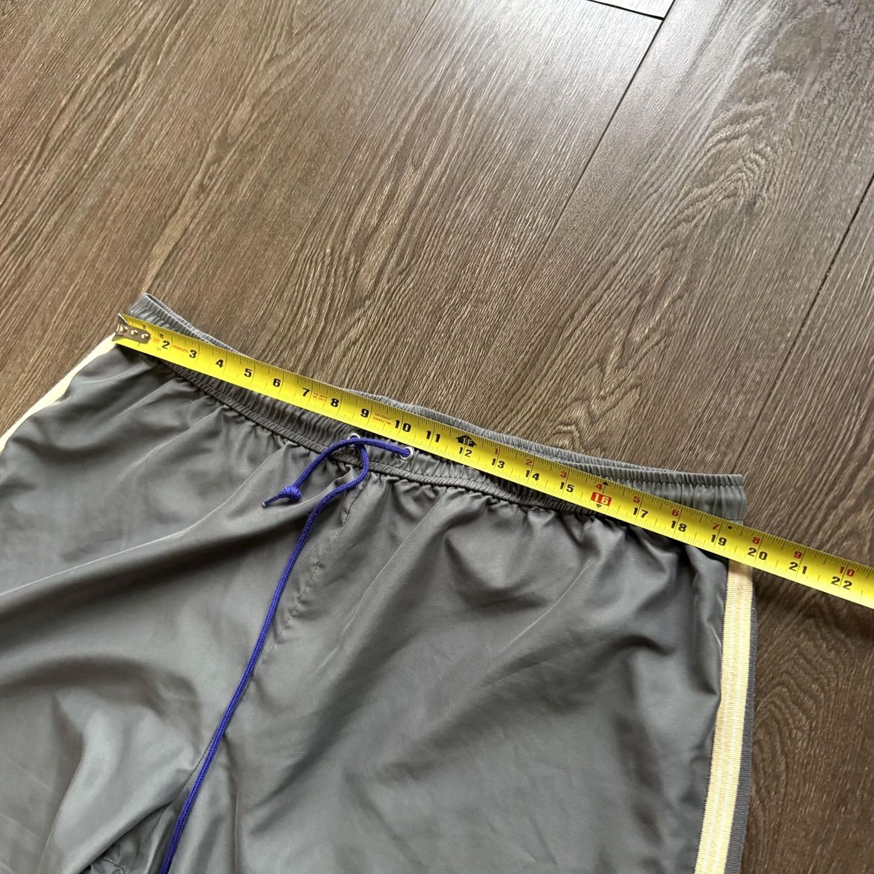 Vintage Y2K Baggy Track Pants Gray Wide-Leg Side Stripe Lounge Mens Womens 2XL XX Large Relaxed Fit Track Pants All American Comfort Size US 39 - 5 Thumbnail