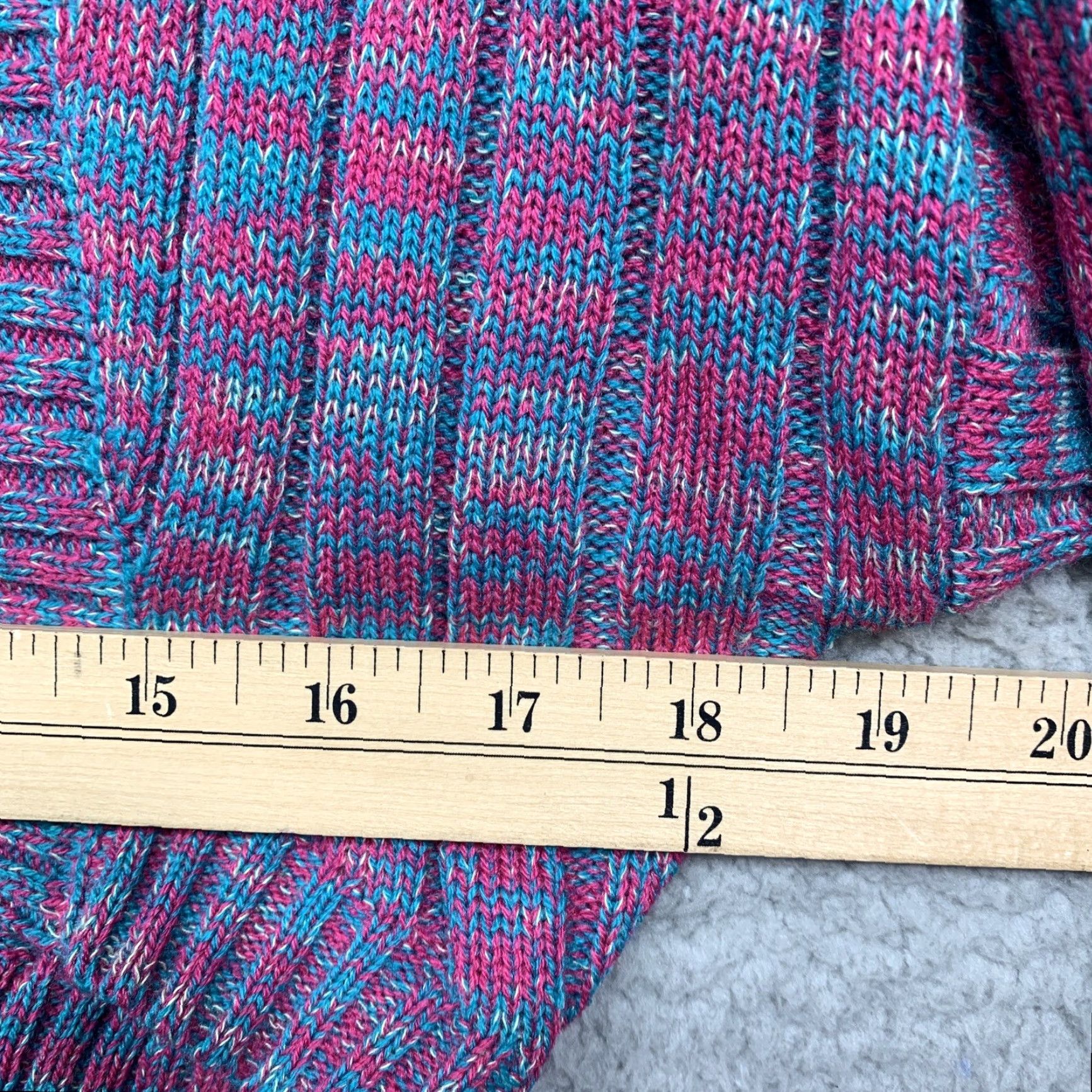 Vintage VINTAGE? No, not vintage. Wild Fable Cropped Sweater Women’s S Pink Turquoise White Open Front NWT Size S / US 4 / IT 40 - 7 Thumbnail