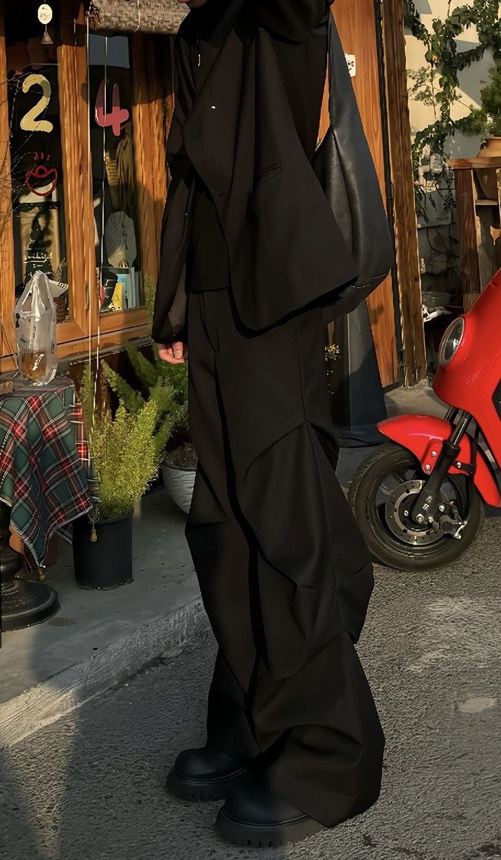 Japanese Brand × Vintage Outdoor retro cleanfit ruched pleated flared pants Size US 34 / EU 50 - 8 Thumbnail