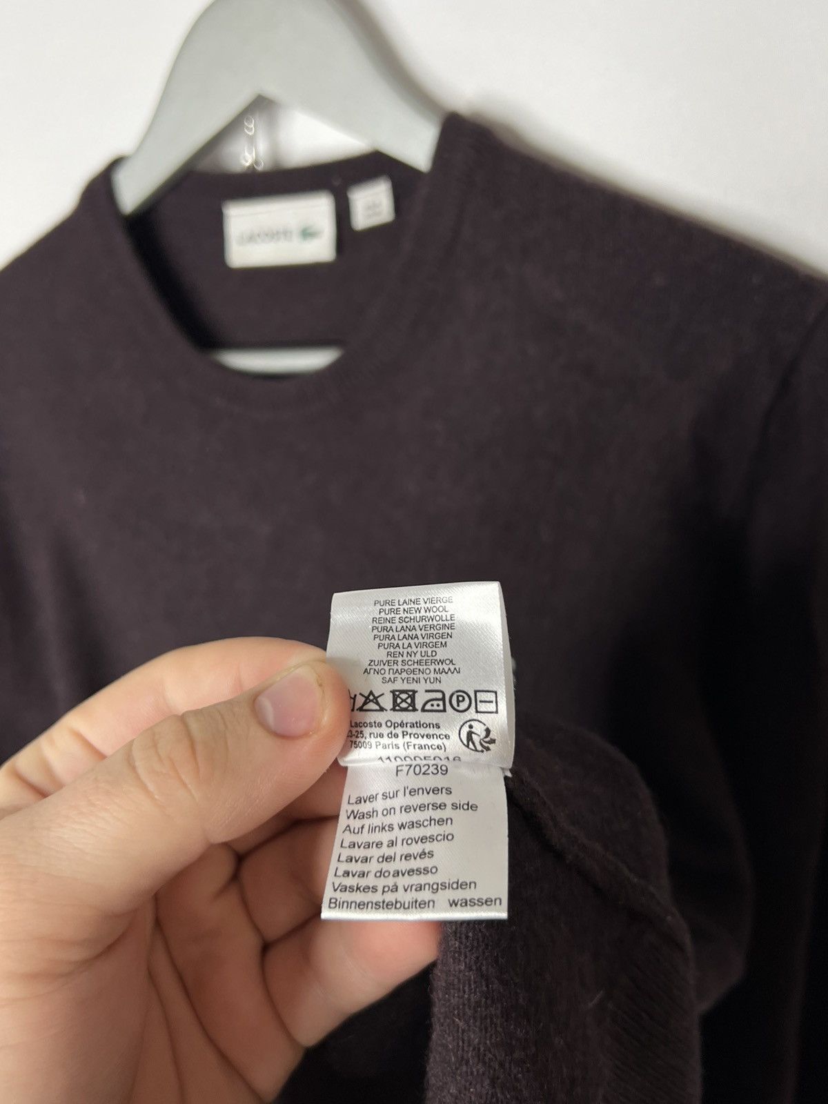 Lacoste 🐊 Lacoste Luxury Pure New Wool Sweater Jumper Pullover 🐊 Size US M / EU 48-50 / 2 - 7 Thumbnail