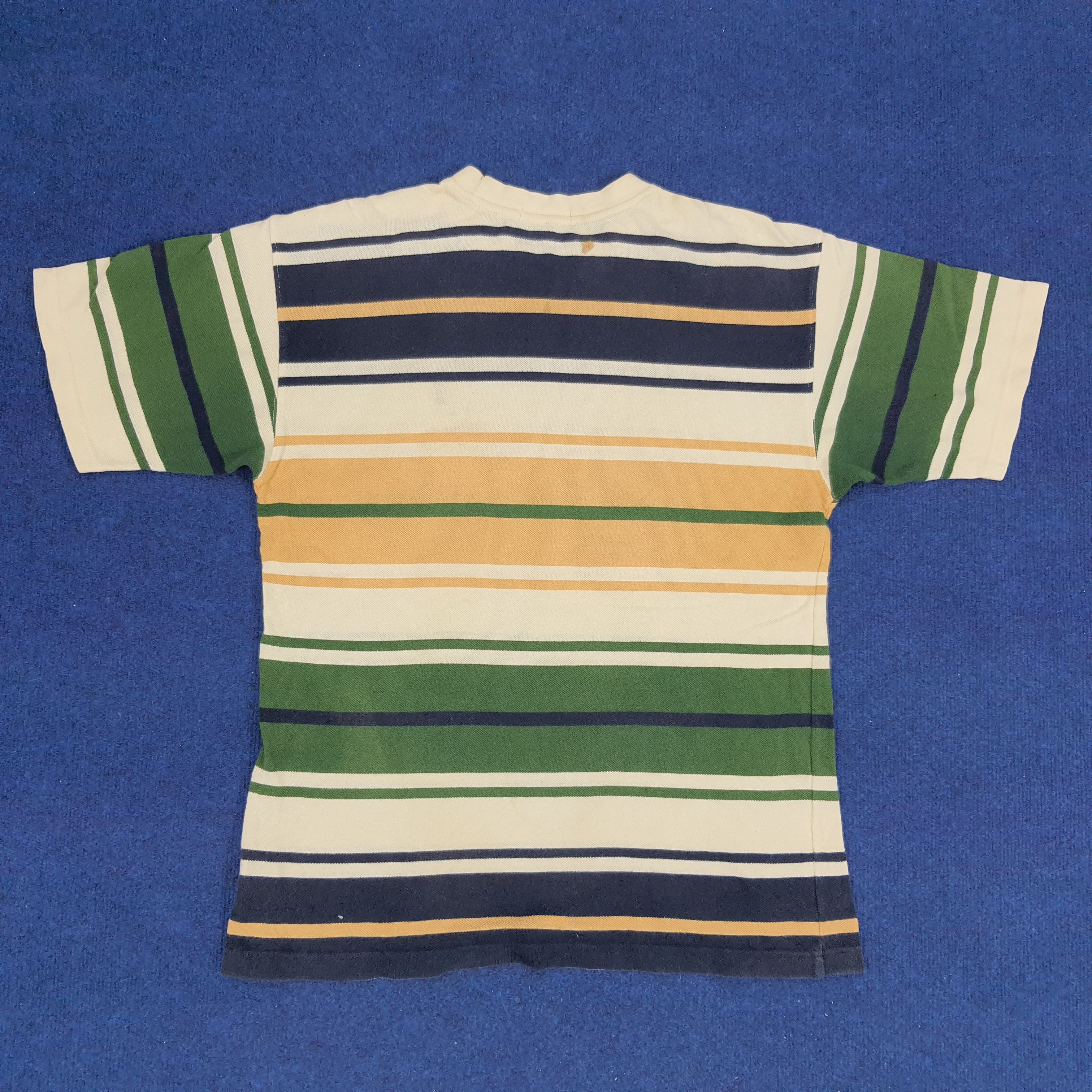 Vintage × Yves Saint Laurent Vintage Yves Saint Laurent Striped Designer Tshirt Size US L / EU 52-54 / 3 - 3 Thumbnail