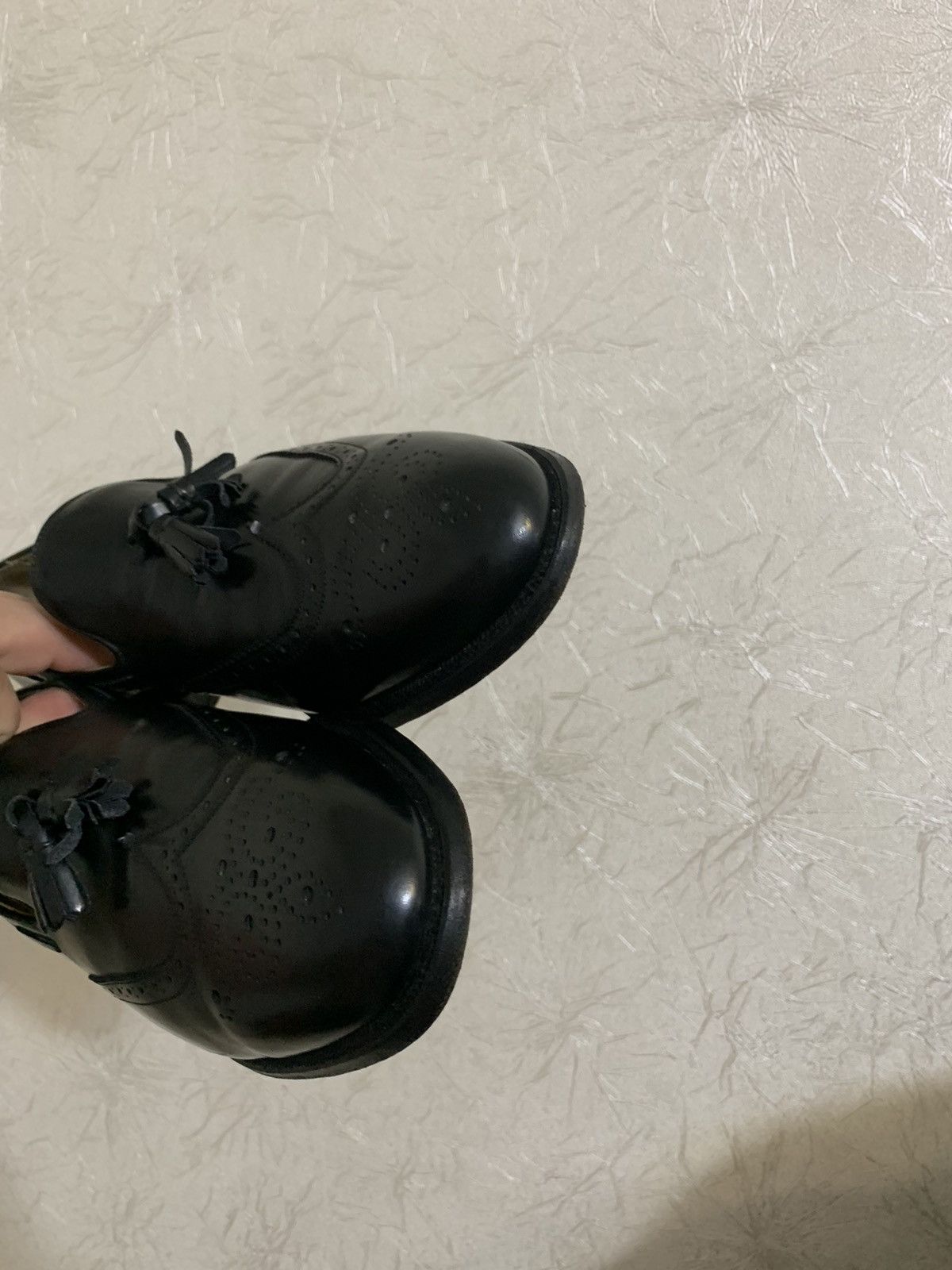 Barker × Genuine Leather × Vintage Vintage Barker Black Leather Loafers Tessel Made in England Size US 11 / EU 44 - 9 Thumbnail
