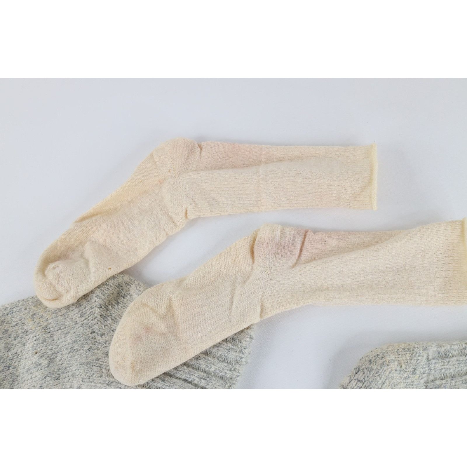 Vintage Vintage 60s 70s Wool Blend Knit Layered Hiking Boot Socks Size ONE SIZE - 10 Thumbnail