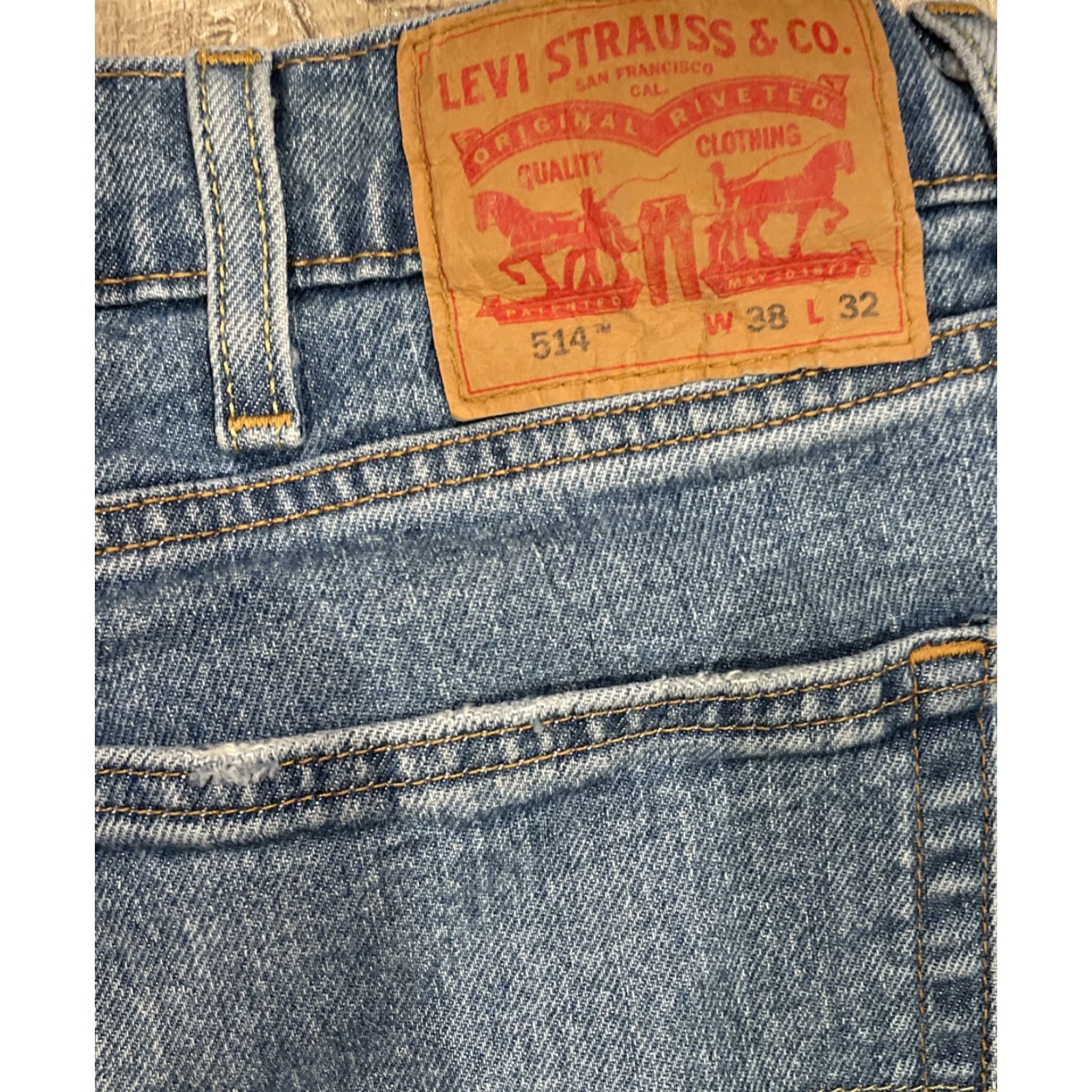 Levi's Levi's 514 Straight Fit Jeans Pants Mens 38x32 Medium Wash Blue 90s Classic Size US 38 / EU 54 - 5 Thumbnail