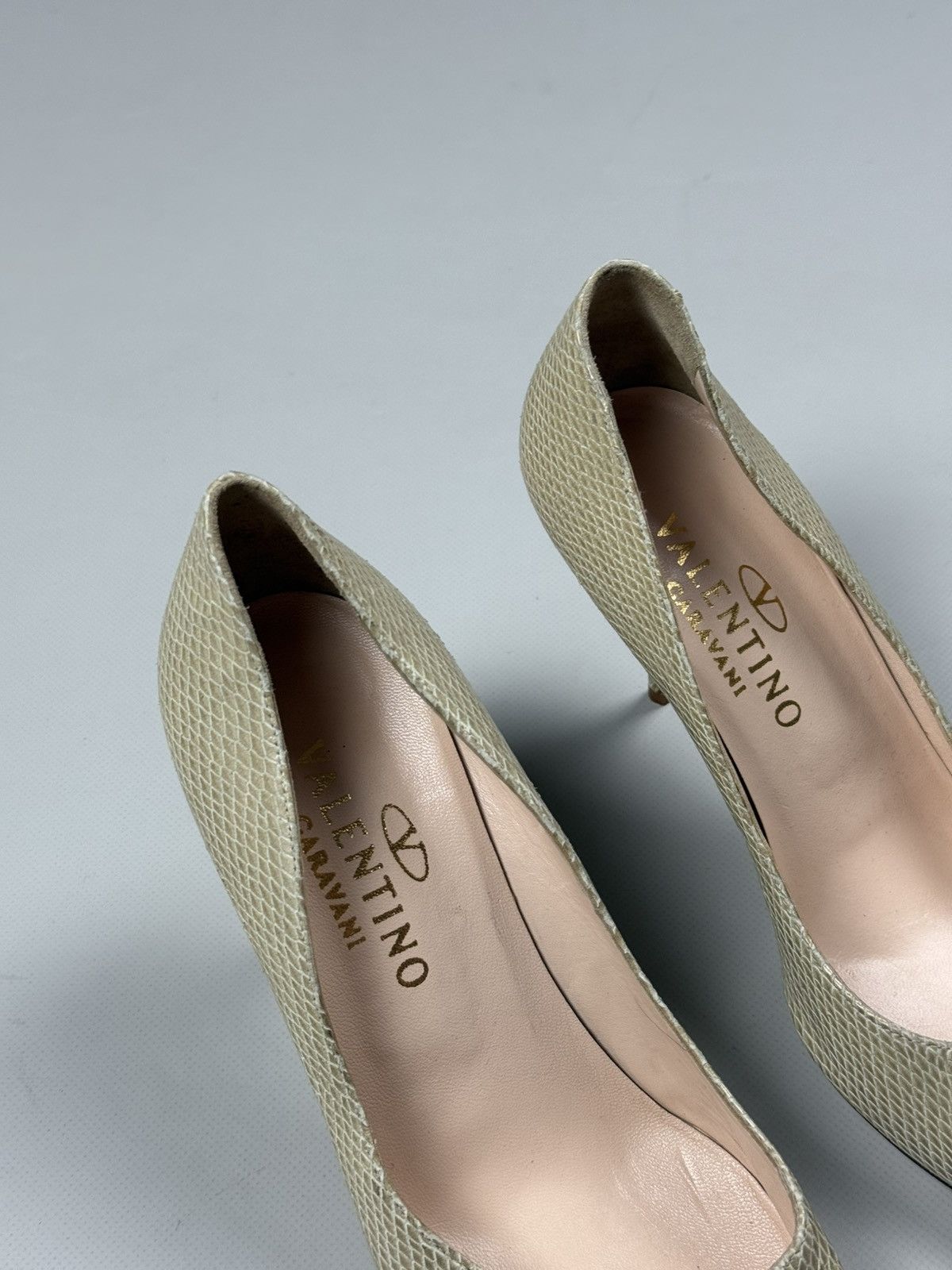 Valentino Valentino Garavani Snakeskin Pattern Leather Heels Shoes Size US 10 / IT 40 - 3 Thumbnail