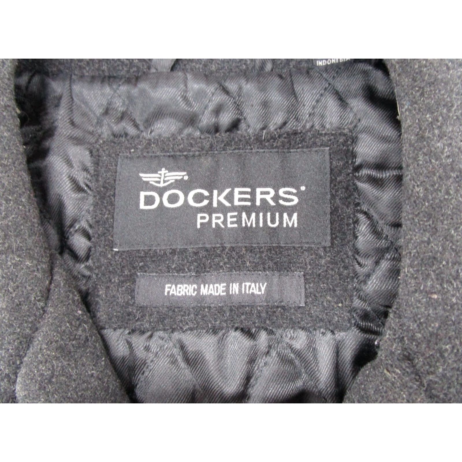 Dockers DOCKERS Bomber Jacket Men XL Wool Blend Black Full Zip Pockets Quilted Vintage: No Size US XL / EU 56 / 4 - 2 Thumbnail