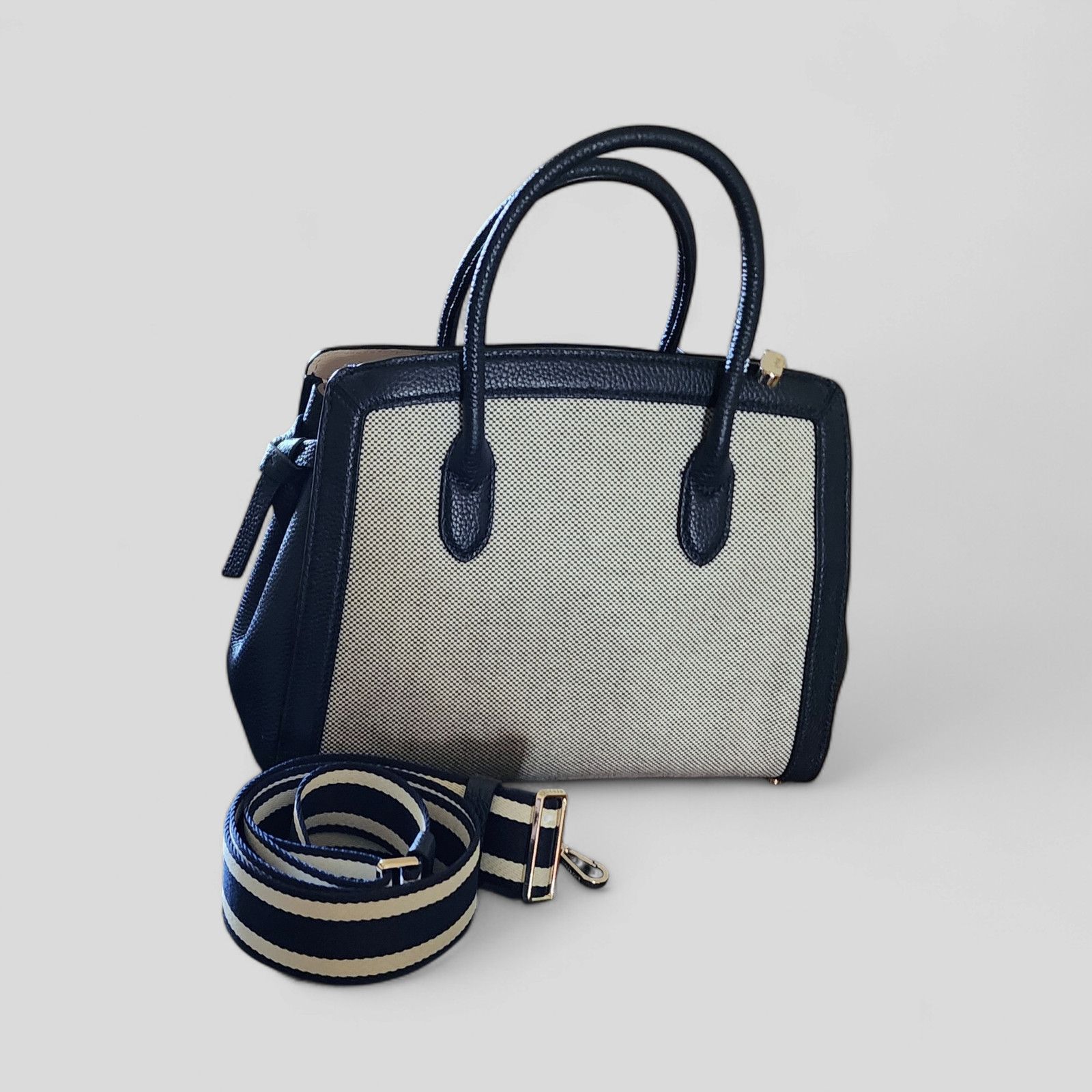 Kate Spade Kate Spade Knott canvas pebbled leather satchel blazer blue Size ONE SIZE - 2 Thumbnail