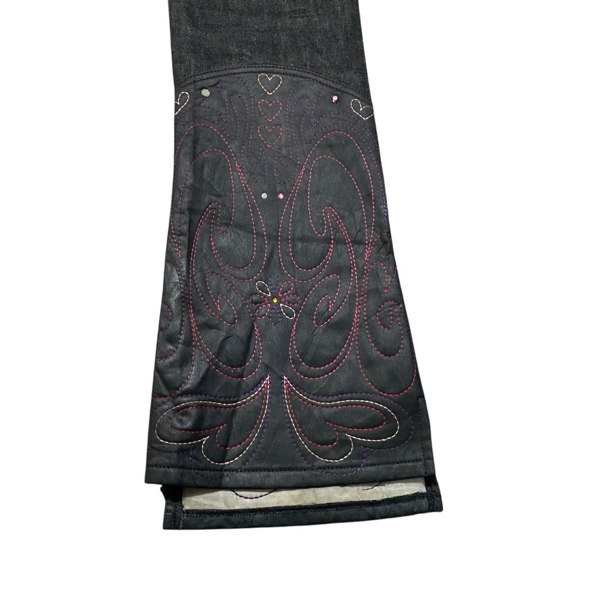 Japanese Brand EXCLUSIVE CLUTCH Lace up Denim Flare Jeans Size 28" / US 6 / IT 42 - 15 Thumbnail