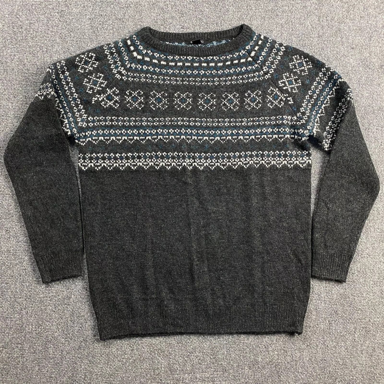 Other Esmara Sweater Women's Medium Fair Isle Knit Gray Pullover Size M / US 6-8 / IT 42-44 - 1 Thumbnail