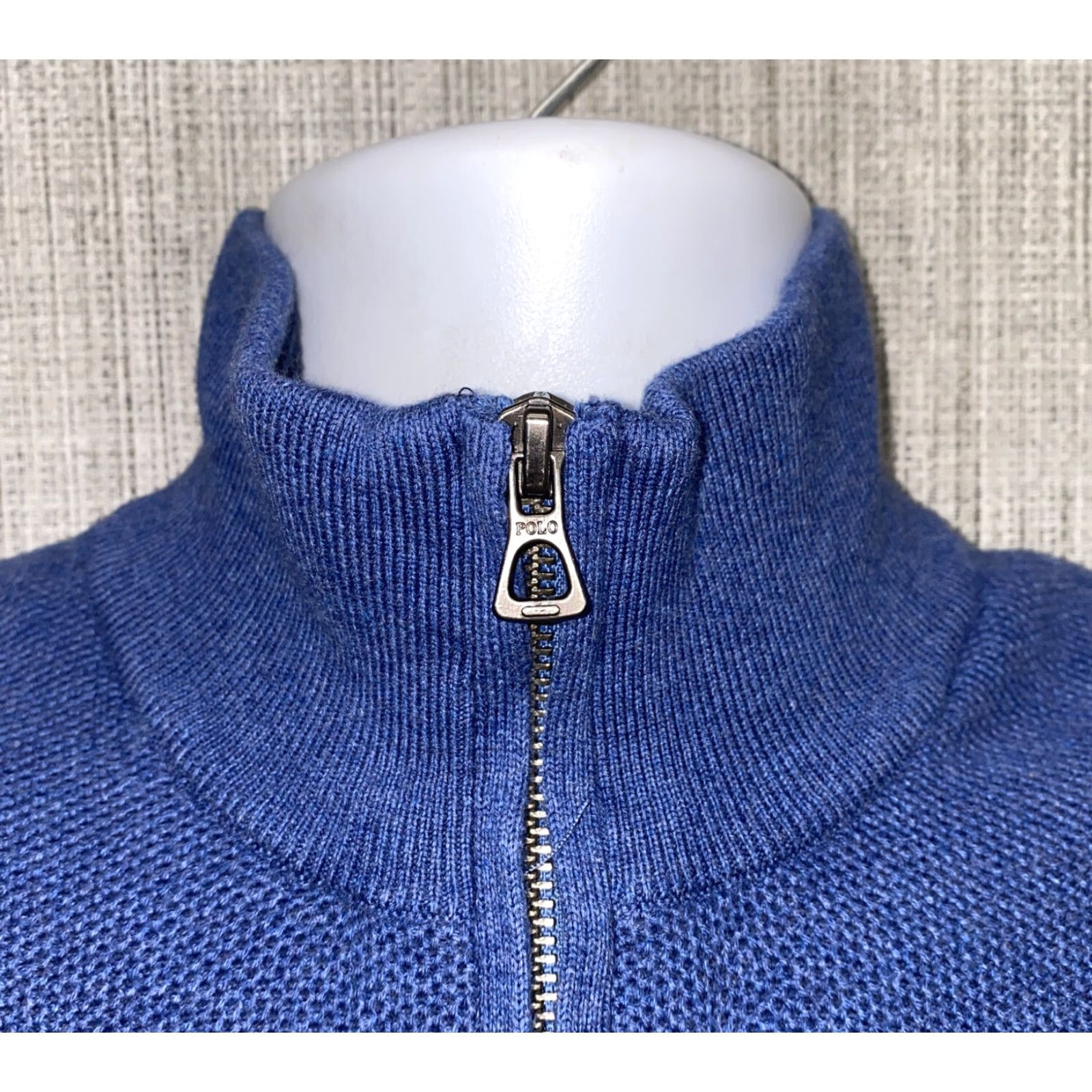 Polo Ralph Lauren Polo Ralph Lauren Sweater 1/2 Zip Pullover Mens XL Blue Cotton Pima Size US XL / EU 56 / 4 - 3 Thumbnail