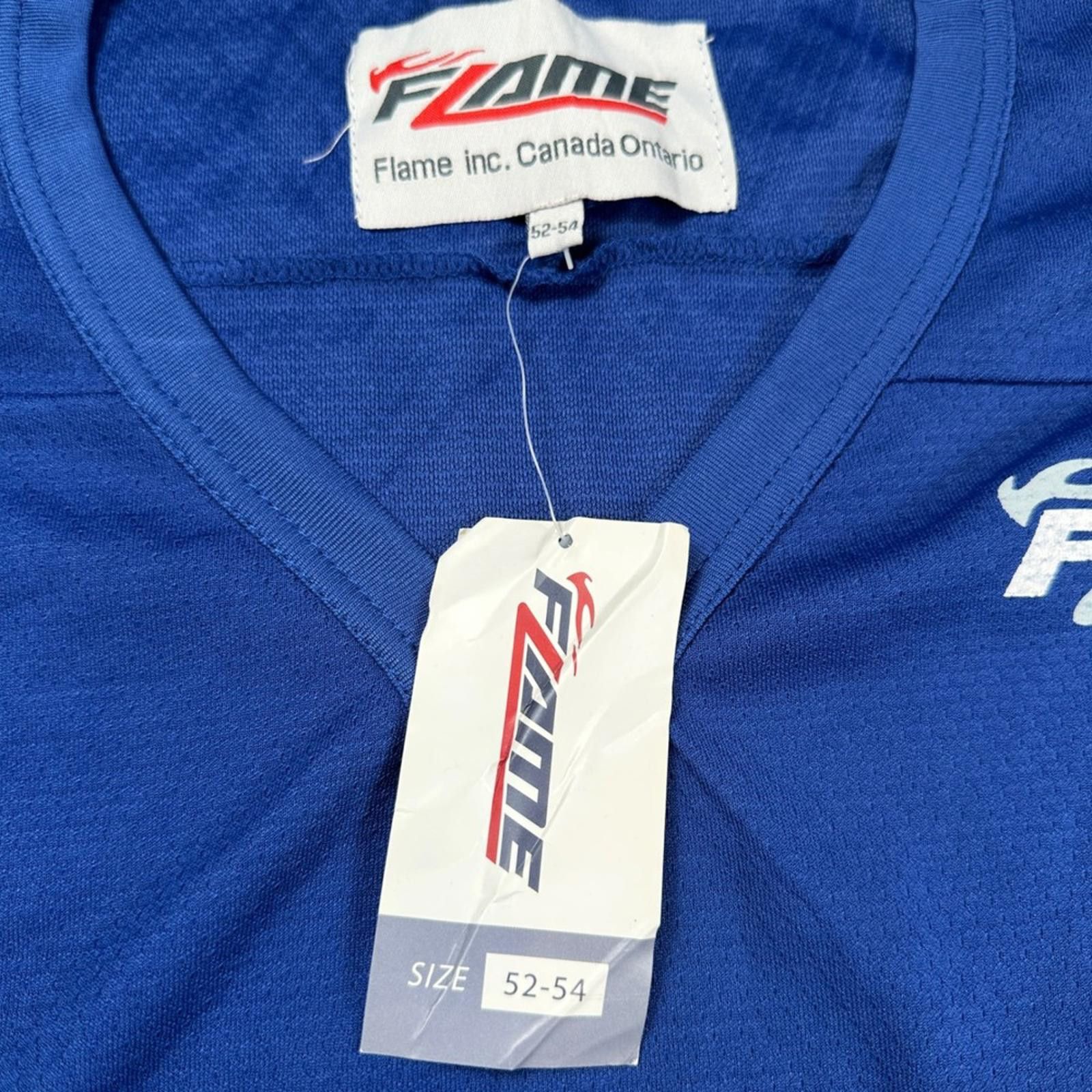 Frame Flame Hockey Practice Jersey Blue Mens 52-54 XXL Canada NWT Size US XXL / EU 58 / 5 - 4 Thumbnail