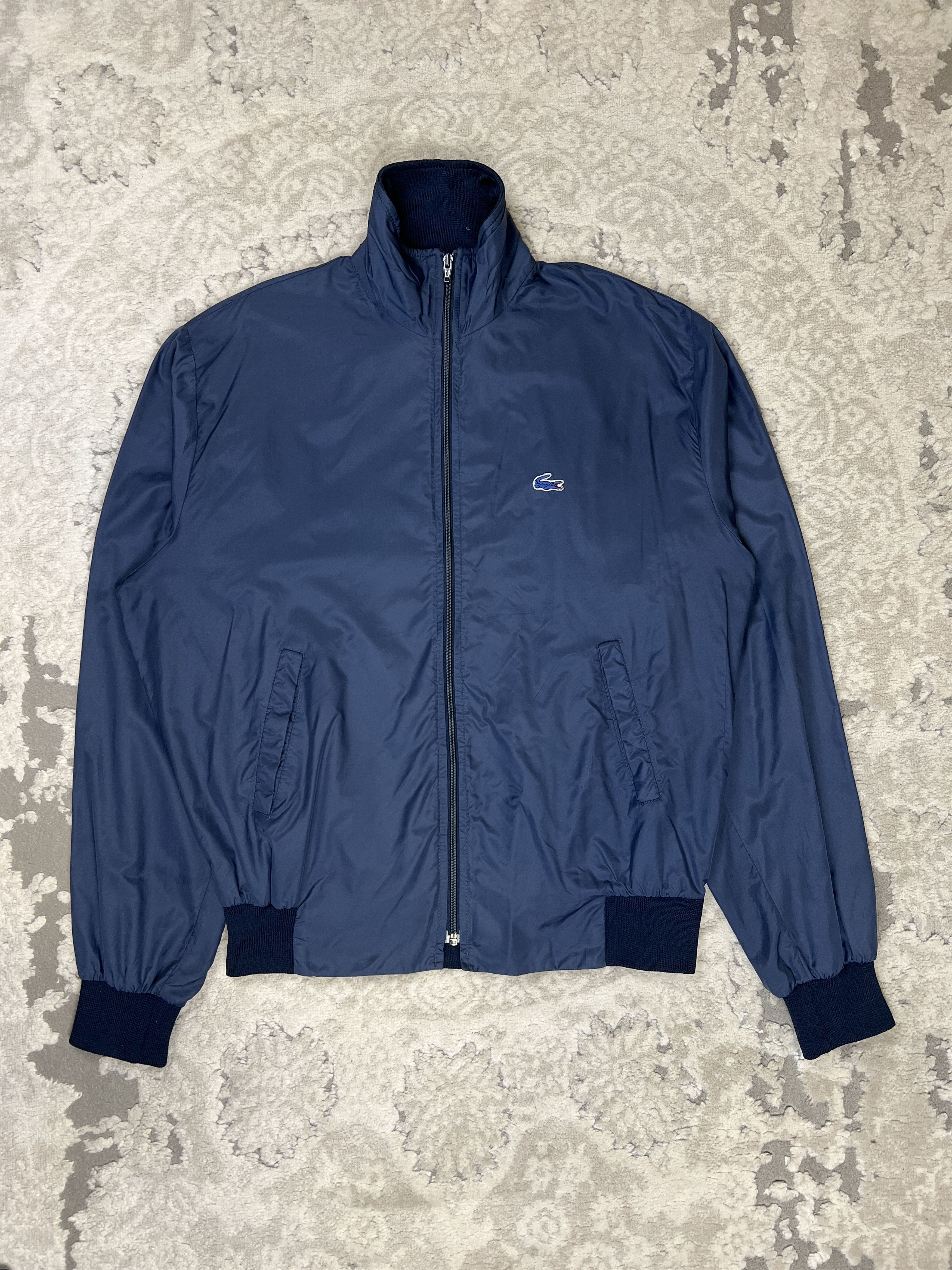 Lacoste Vintage IZOD Lacoste Windbreaker Bomber Jacket XL Blue Croco Size US XL / EU 56 / 4 - 1 Thumbnail