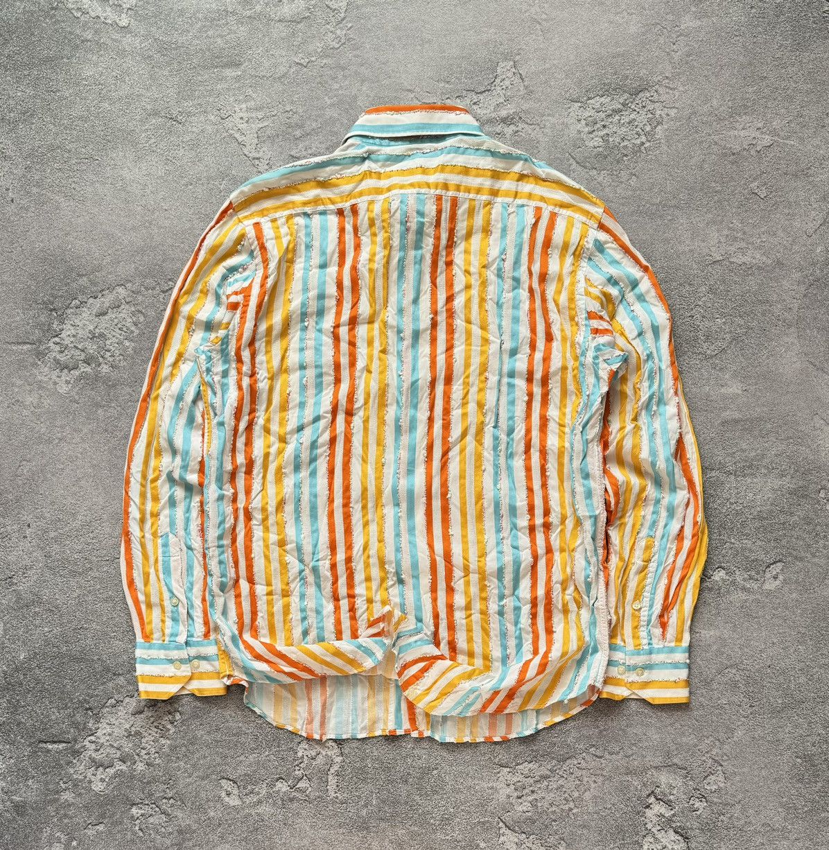 Etro × Vintage ETRO L striped multicolour shirt button up dress long sleeve Size US L / EU 52-54 / 3 - 11 Thumbnail