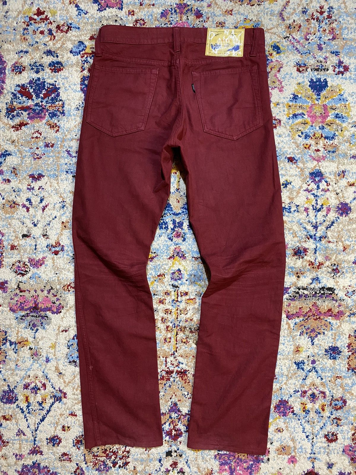 Dry Bones Vintage Dry Bones Tokyo Japan DP-273 Burgundy Red Jeans W30 Size US 30 / EU 46 - 2 Thumbnail