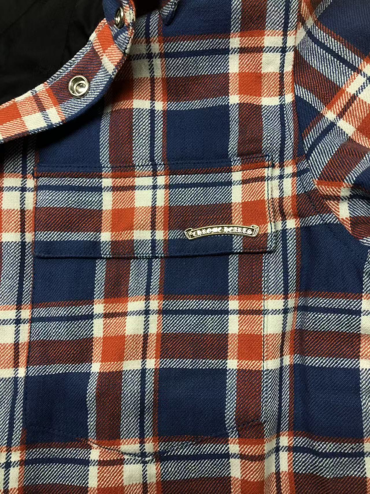Chrome Hearts Chrome Hearts Red&Blue Plaid Flannel Shirt Jacket Size US L / EU 52-54 / 3 - 3 Thumbnail