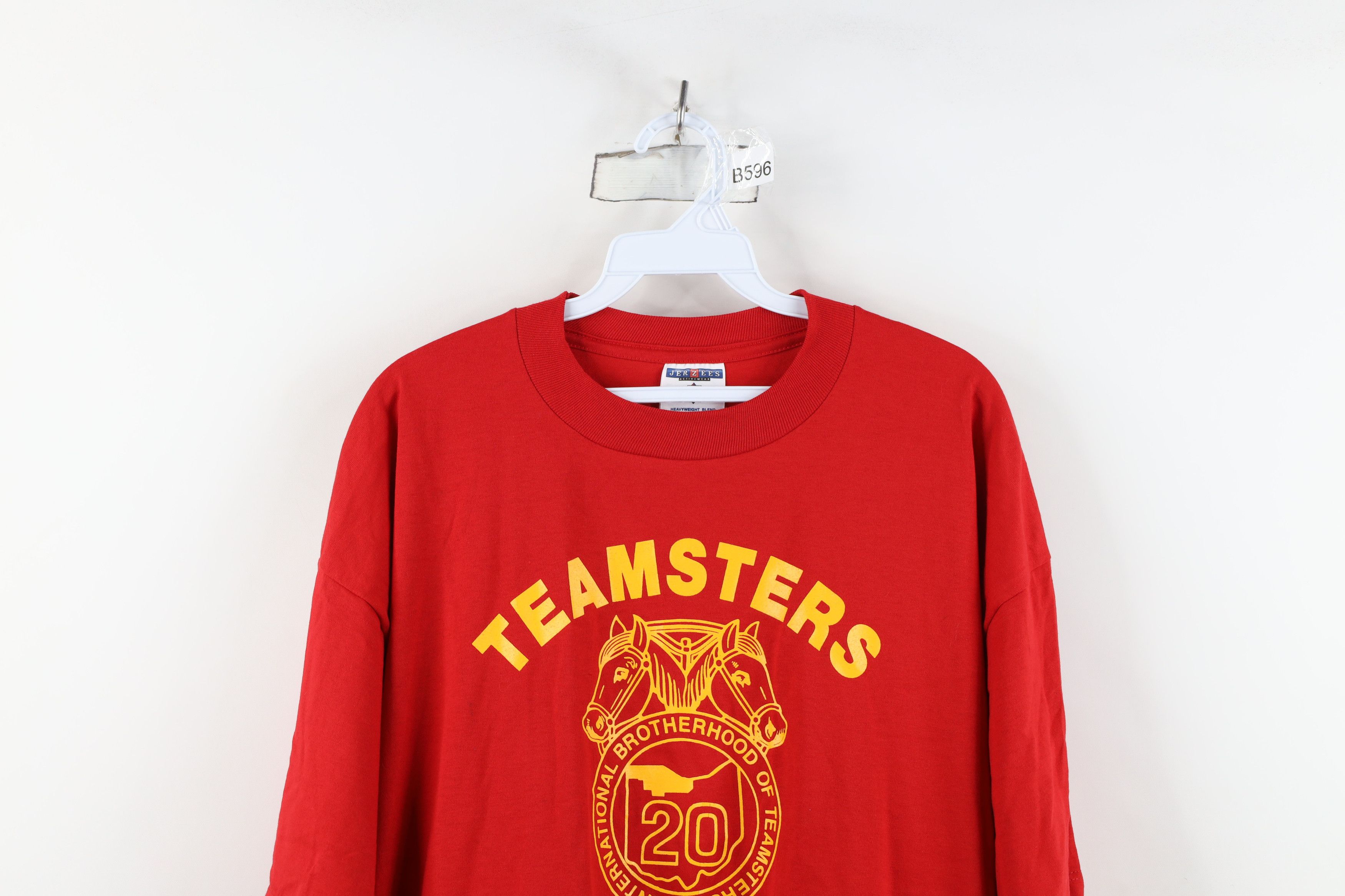 Vintage Vintage 90s Union Spell Teamsters Local 20 Union T-Shirt USA Size US XL / EU 56 / 4 - 2 Thumbnail