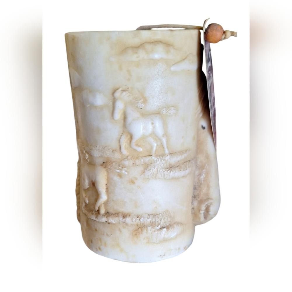 Designer Beautiful "Animal Spirits" Decorative 3D Horse Pillar Candle Size ONE SIZE - 4 Thumbnail