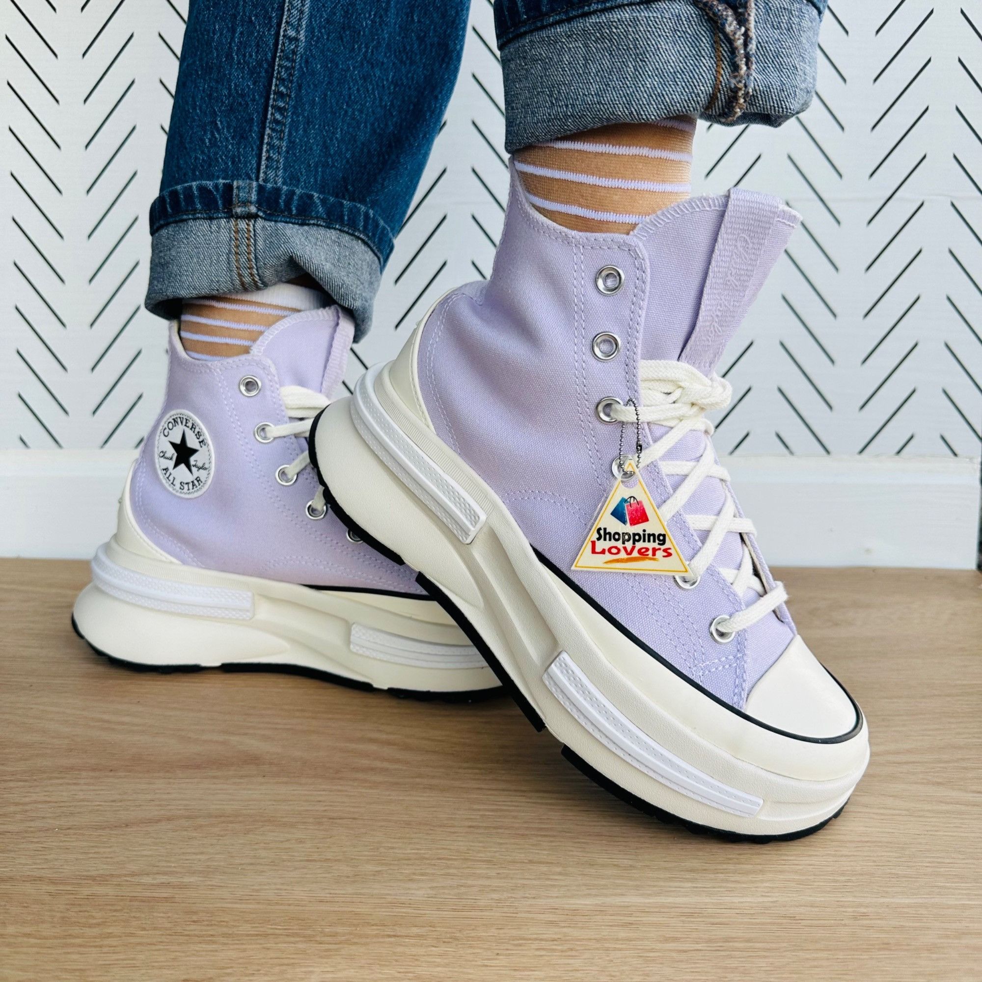 image of Size 8 Women Shoes Converse Run Star Hike Legacy Cx High T in Purple