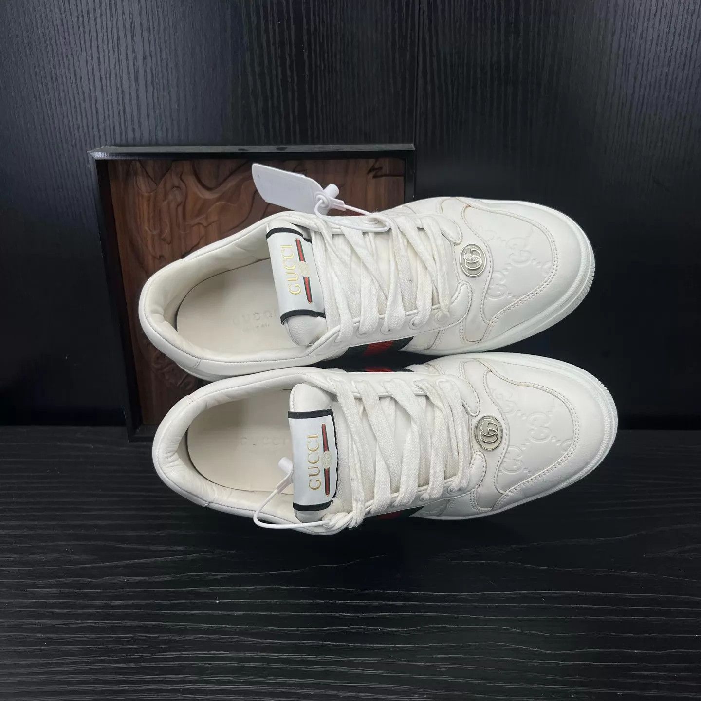 Gucci Gucci Dirty Sneakers White Red Green EU 38 Size US 7.5 / IT 37.5 - 7 Thumbnail
