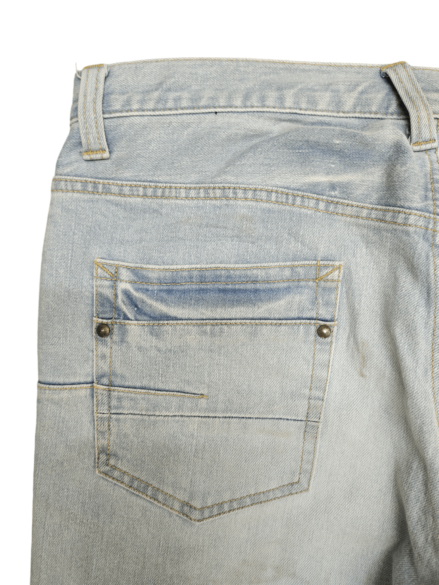 Tornado Mart Slim Flare Tornado Mart Clawmark Faded Denim Bootcut Y2k Size US 35 - 15 Thumbnail