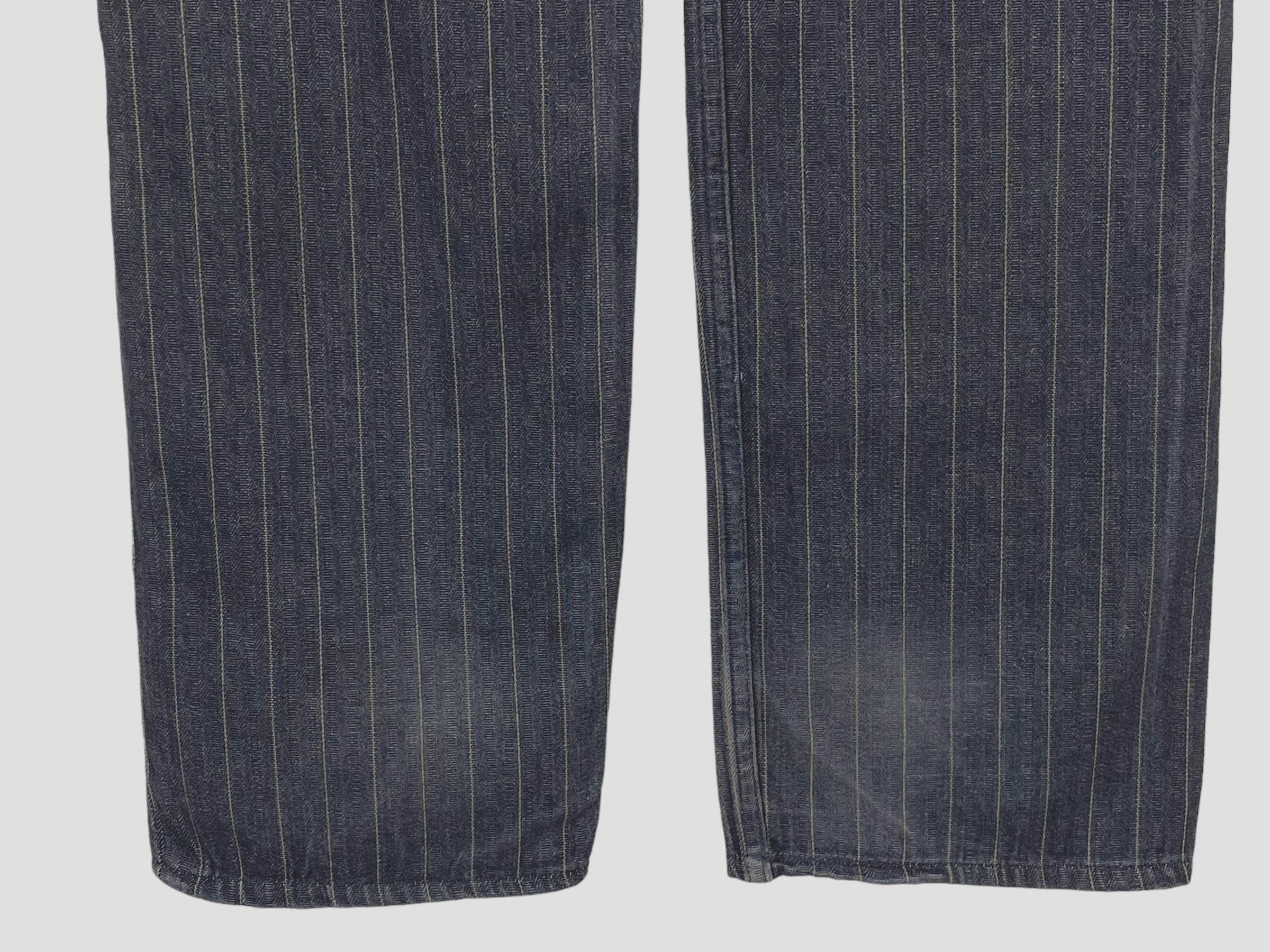 Japanese Brand Root Three Jeans Stripes Hickory Skateboard Pants Size US 29 - 7 Thumbnail