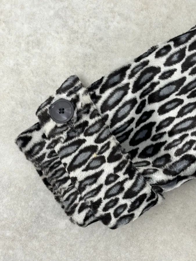 Emporio Armani AW2010 Emporio Armani Black White Leopard Print Cozy Biker Jacket Size S / US 4 / IT 40 - 8 Thumbnail