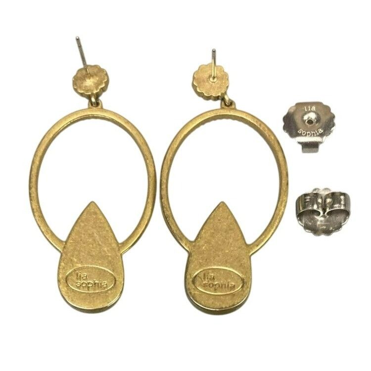 Other Signed Lia Sophia Gold tone & Rhinestone Teardrop Statement Size ONE SIZE - 8 Thumbnail