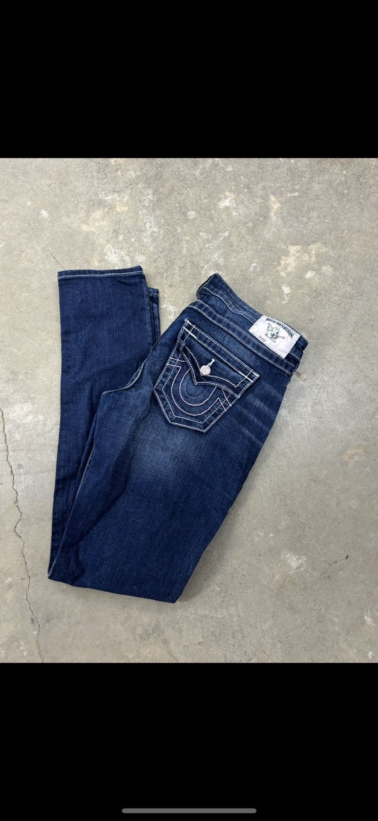 True Religion × Vintage TRUE RELIGION JEANS ( with pink details) Size 28" / US 6 / IT 42 - 1 Thumbnail