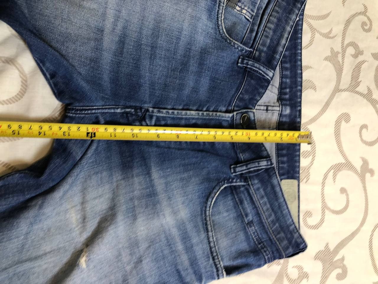 Diesel Diesel D-Bazer Tapered Distressed Dark Blue Jeans Size US 31 - 17 Thumbnail