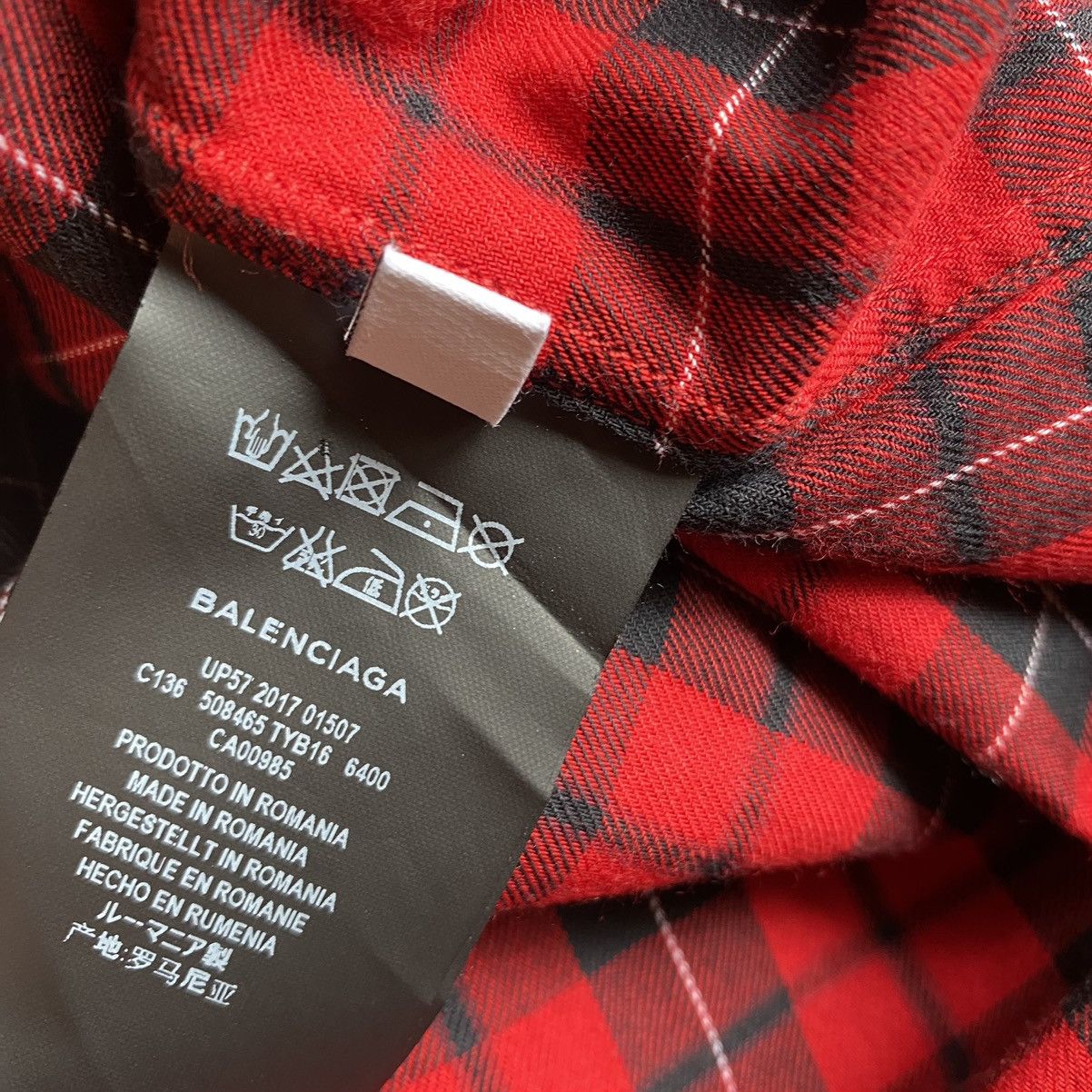 Balenciaga Balenciaga Red Pliad Logo Oversize Shirt Size US M / EU 48-50 / 2 - 4 Thumbnail