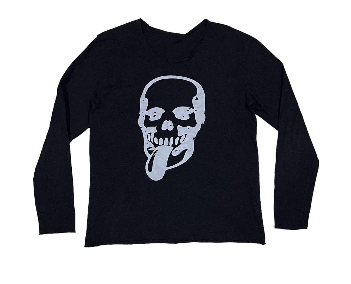 image of Lucien Pellat-Finet St Barth 06 Skulls Design Shirt in Black, Men's (Size Medium)