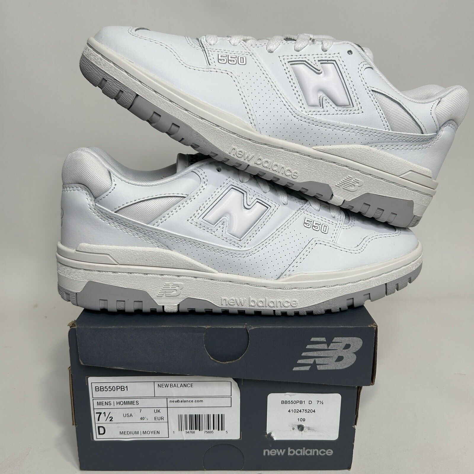 New Balance New Balance Shoes 550 “White Grey” 2024 Size US 9 / IT 39 - 1 Thumbnail