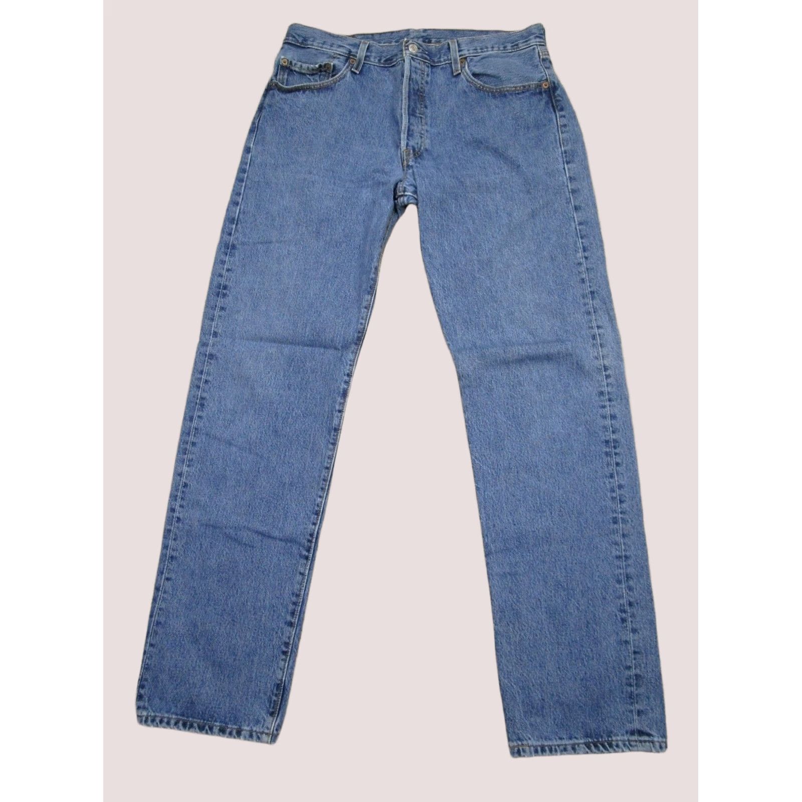 Levi's VINTAGE Levi's 501 Jeans Men 36x36 Blue Button Fly Original Light Wash Denim Pants Straight 5-Pocket Mens Regular Fit Blue Jeans Size US 36 / EU 52 - 1 Thumbnail