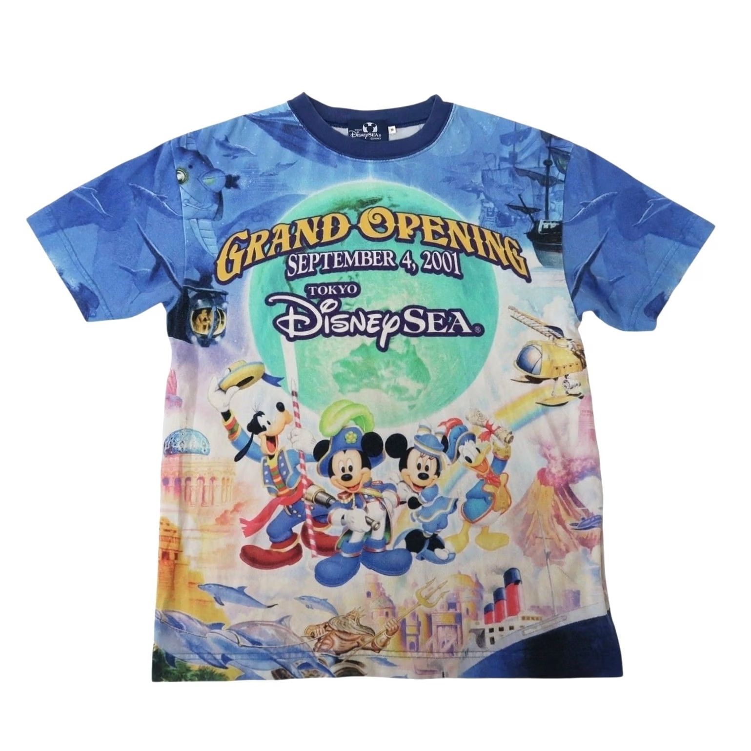 Disney VINTAGE 2001 Tokyo DisneySea Grand Opening T-Shirt S Blue Womens Size S / US 4 / IT 40 - 2 Thumbnail