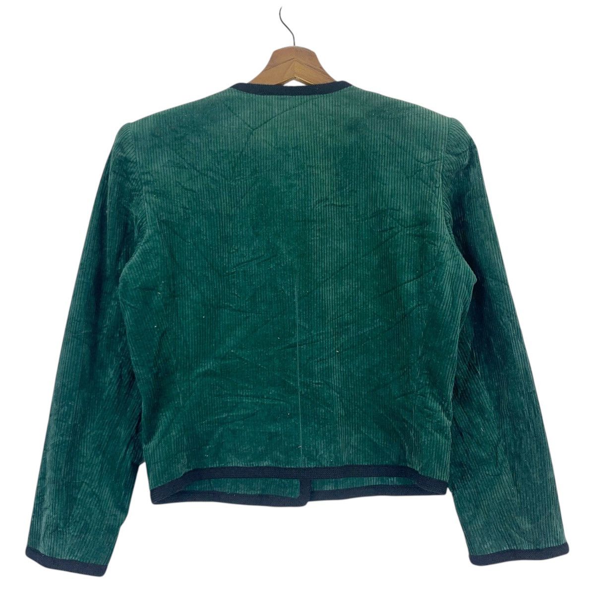 Vintage × Yves Saint Laurent Vintage YSL Dark Green Cropped Jacket Size M / US 6-8 / IT 42-44 - 10 Thumbnail