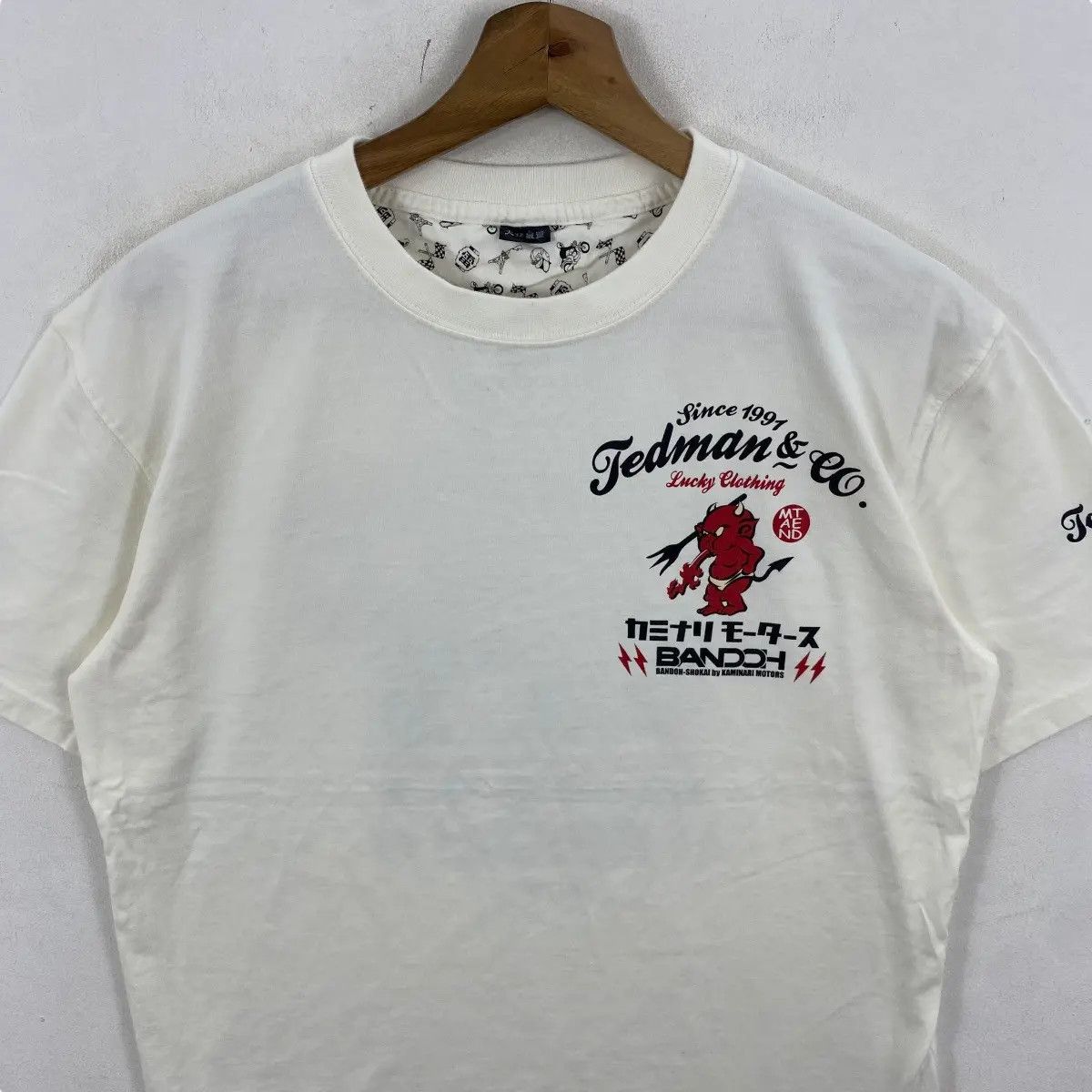 Japanese Brand BANDOH KAMINARI MOTORS Ted Company Lucky Clothing Tee Shirt Size US M / EU 48-50 / 2 - 4 Thumbnail