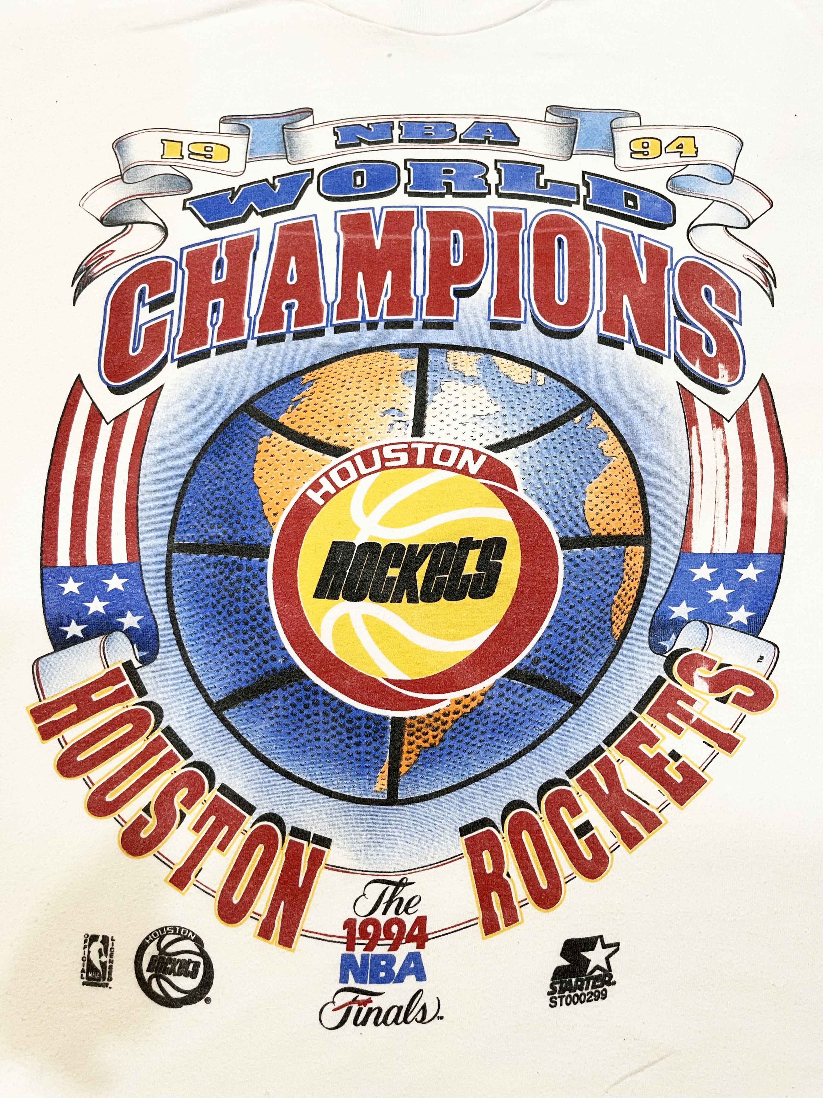 NBA × Vintage Vintage Hanes NBA Houston Rockets Basketball 1994 T-Shirt Size US XL / EU 56 / 4 - 2 Thumbnail