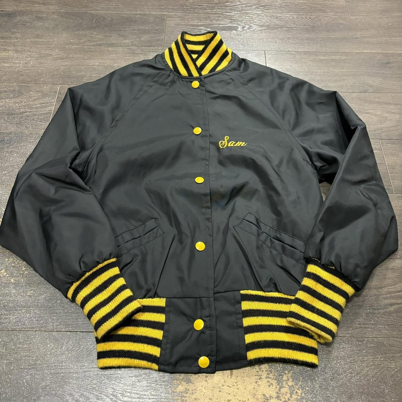 Designer Vintage Taylors Record Sales Bomber Jacket 70s Small/XSmall Size S / US 4 / IT 40 - 6 Thumbnail