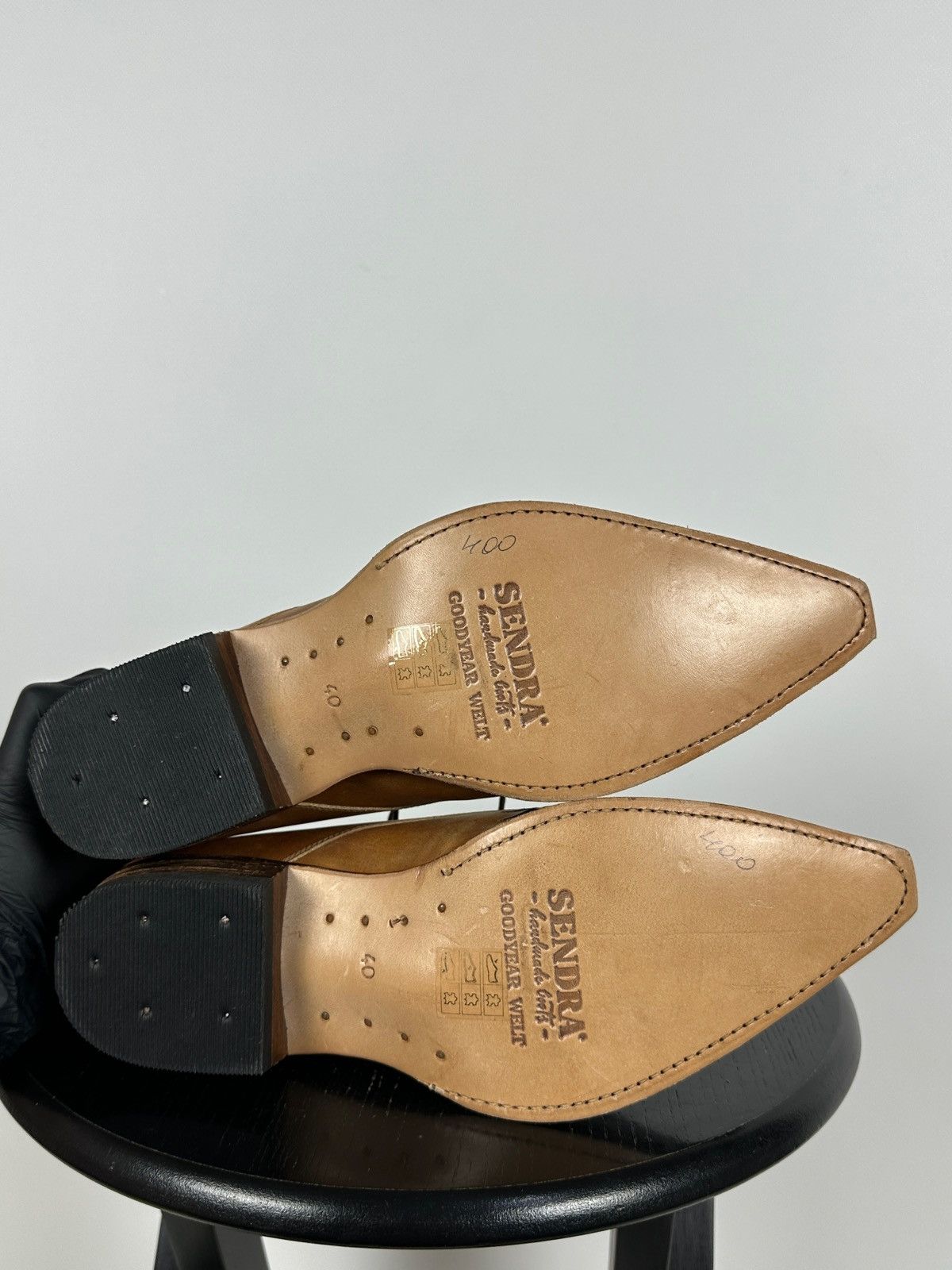 Sendra 7650 Sendra Brown Leather Embroidered Western Derby Shoes Size US 7 / EU 40 - 22 Thumbnail