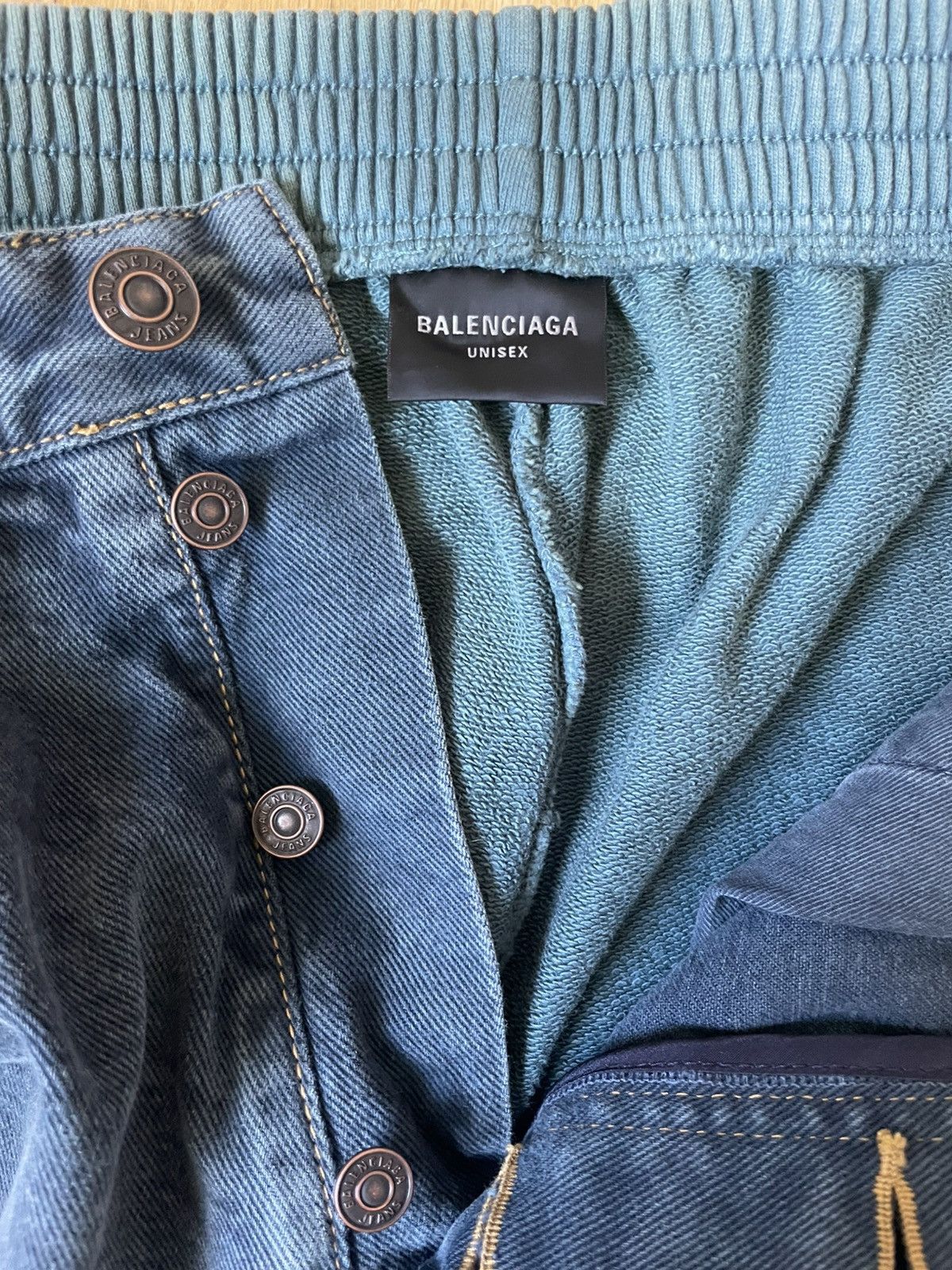 Balenciaga Hybrid Baggy Jeans Size US 31 - 5 Thumbnail