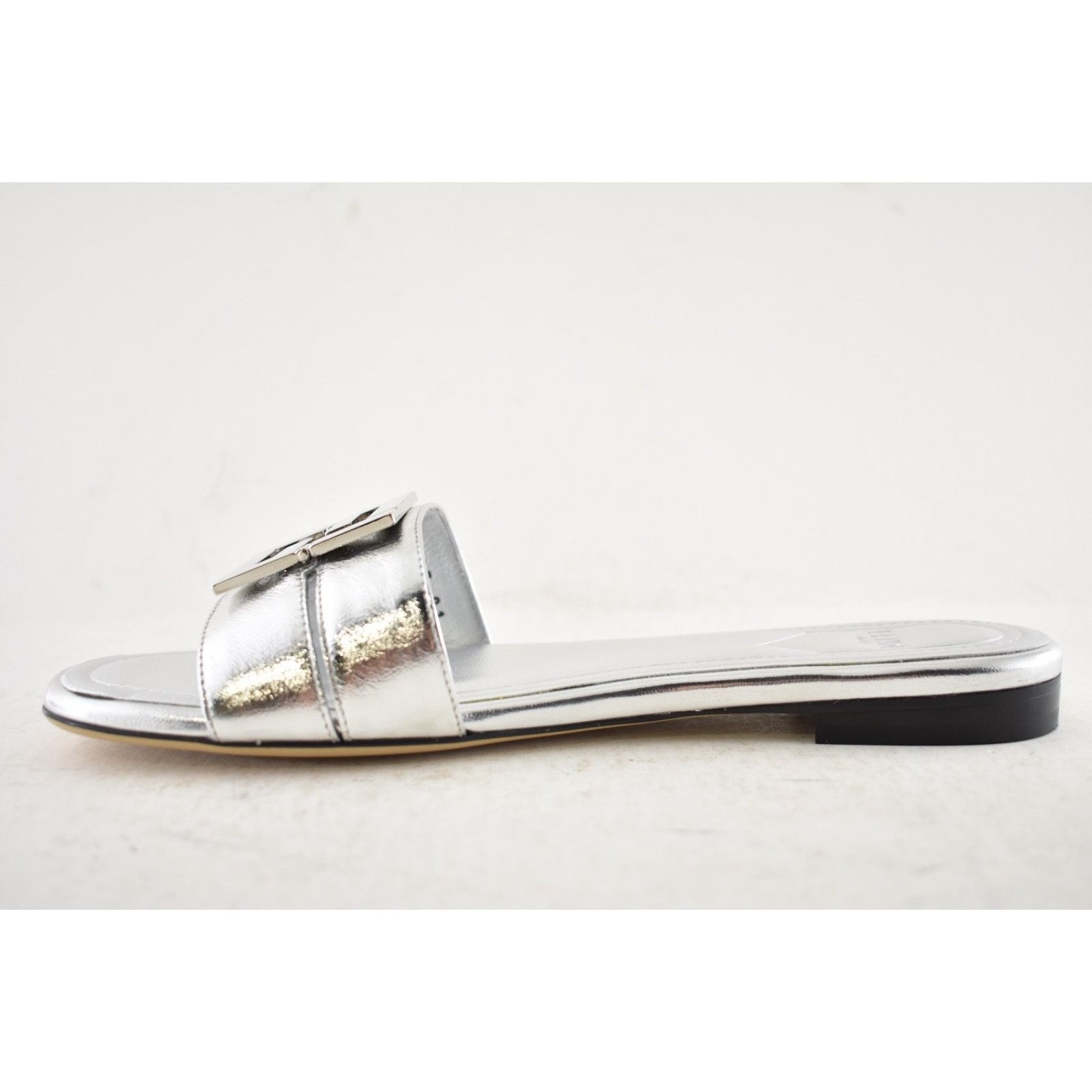 Fendi Fendi Fold Argento Silver FF Monogram Mule Slide Sandal 37 Size US 7 / IT 37 - 16 Thumbnail
