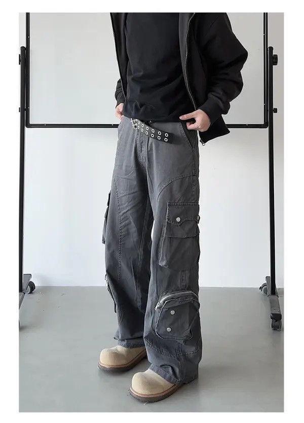 Japanese Brand Kurumiya x Mako Multi Pocket Cargo Wide Leg Pants Size US 32 / EU 48 - 4 Thumbnail