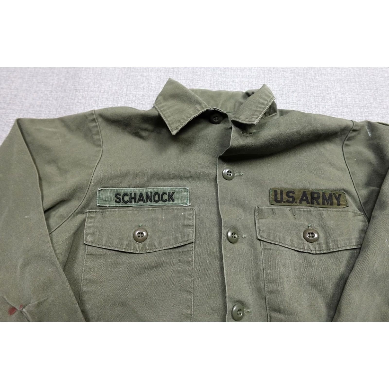 Vintage VINTAGE Military Button Front Men M Green Poly/Cotton Durable Press Retro Shirt Mens Size US M / EU 48-50 / 2 - 2 Thumbnail