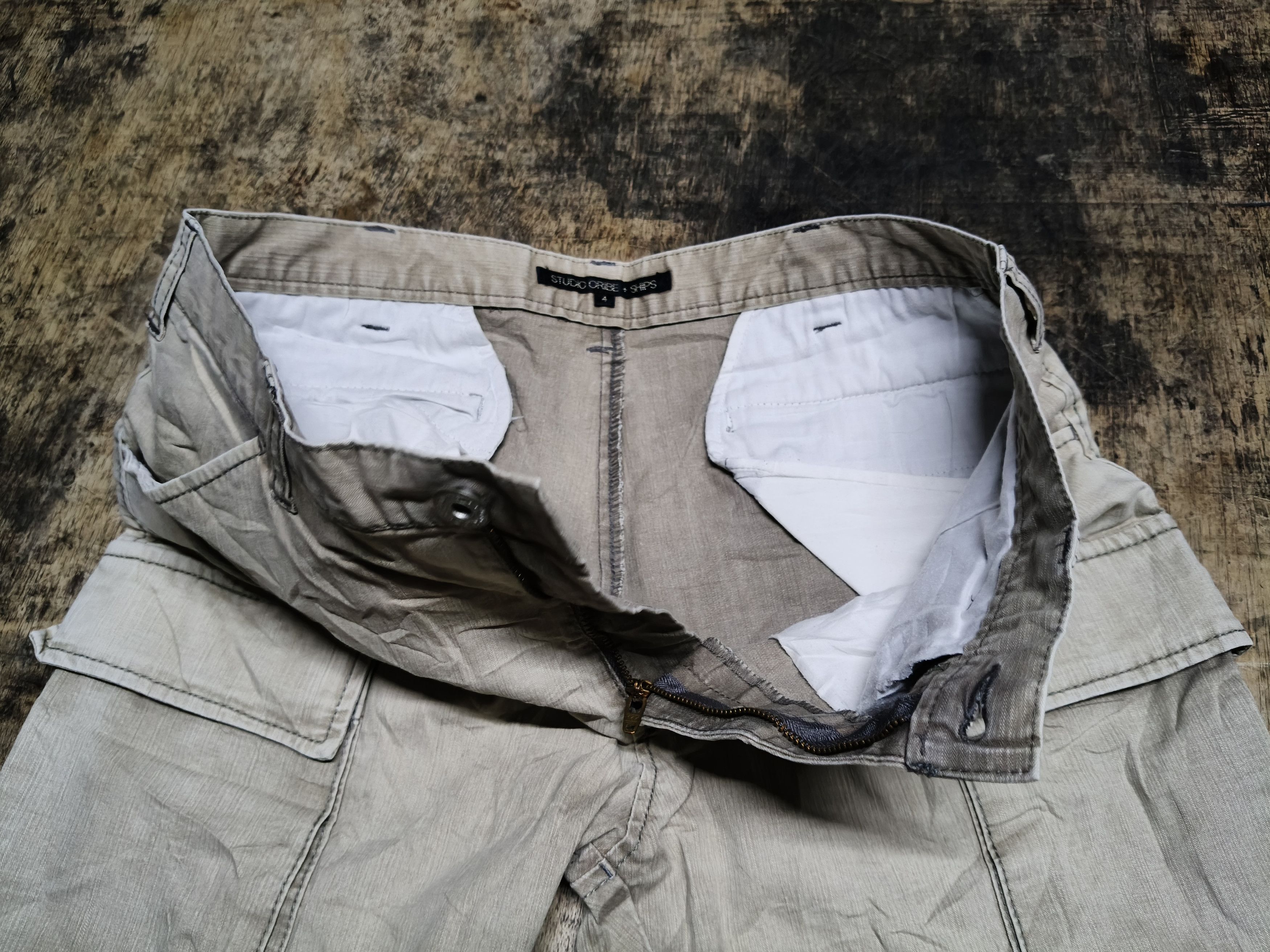 Japanese Brand Studio Oribe + Ships Cargo Pants Skiny Size US 33 - 3 Thumbnail